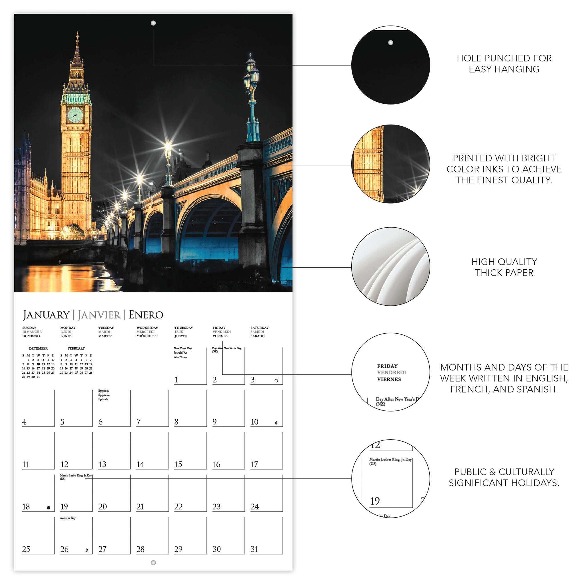 London Glitz 2026 Mini Calendar