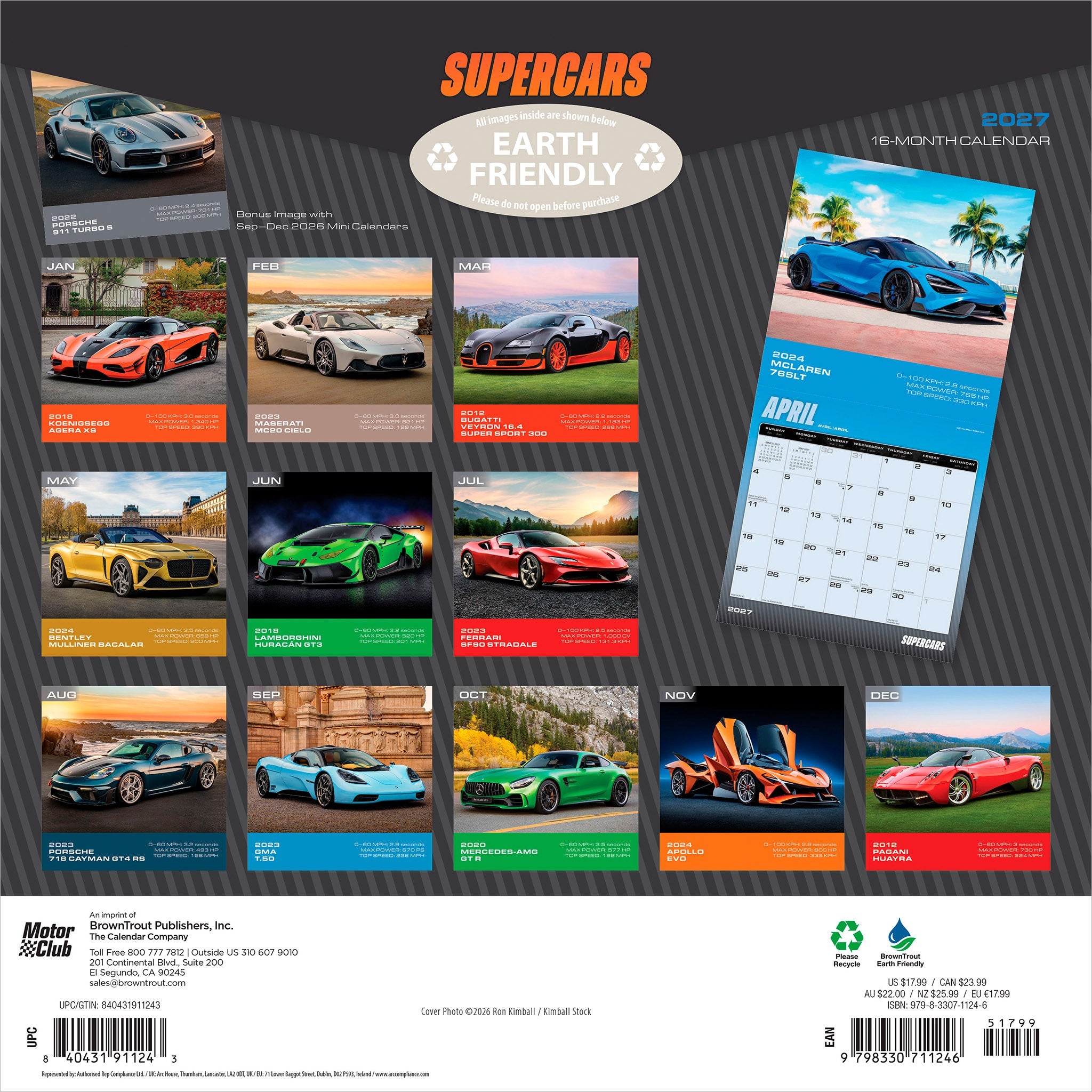 Supercars 2027 Wall Calendar