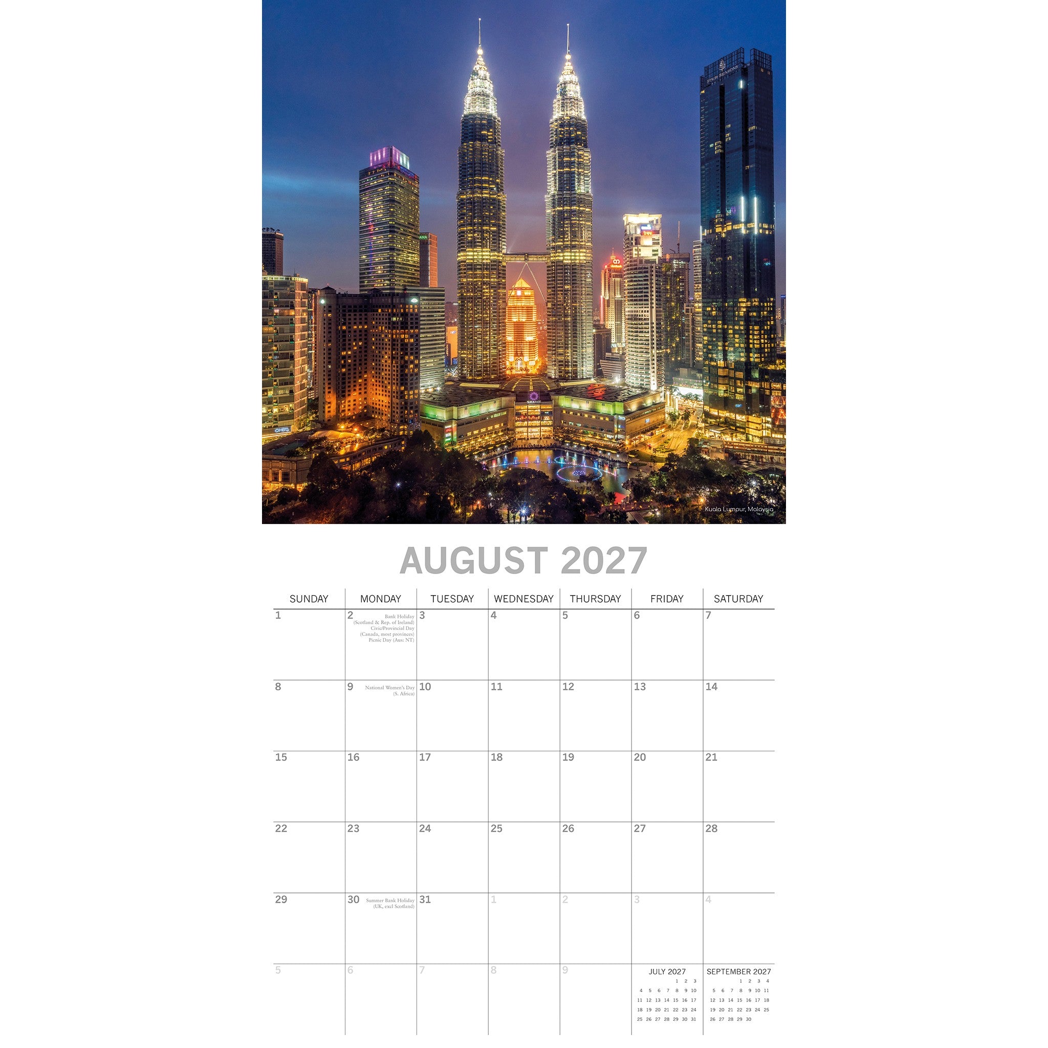 Cities by Night 2027 Wall Calendar
