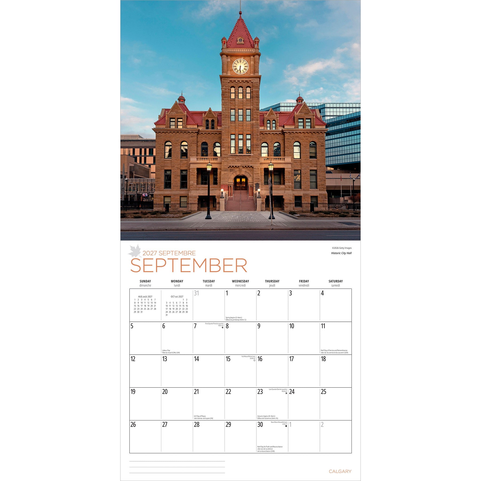 Calgary 2027 Wall Calendar