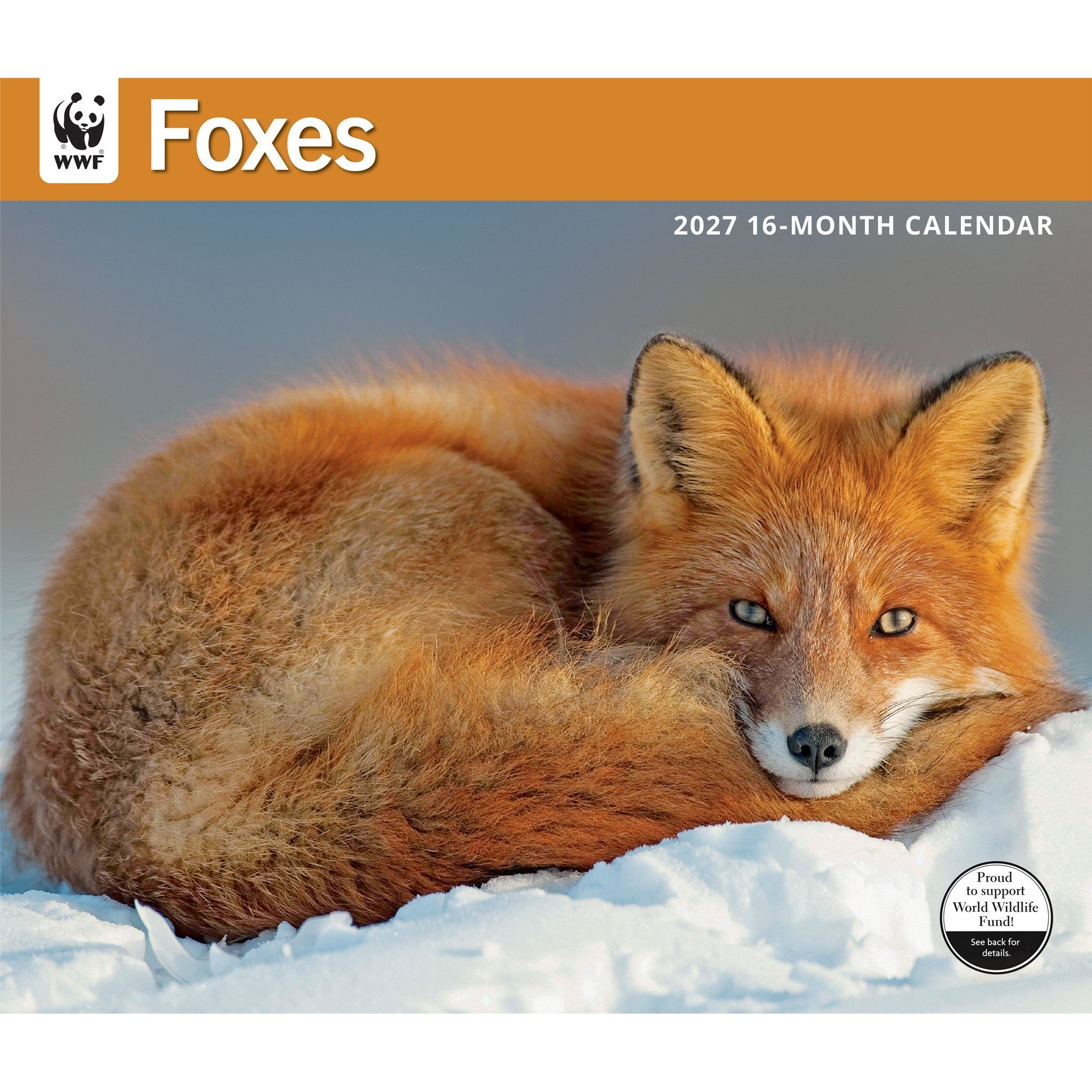 Calendrier mural 2027 Renards du Fonds mondial pour la nature