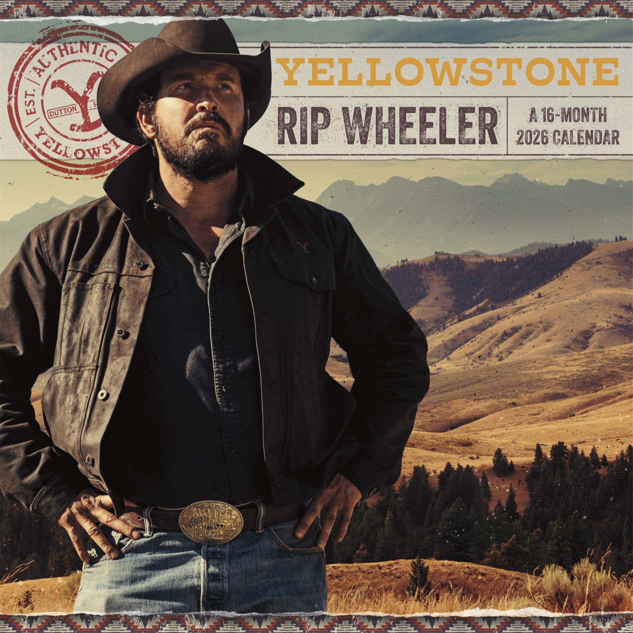Calendrier mural Yellowstone Rip Wheeler 2026 - Disponible uniquement en ligne
