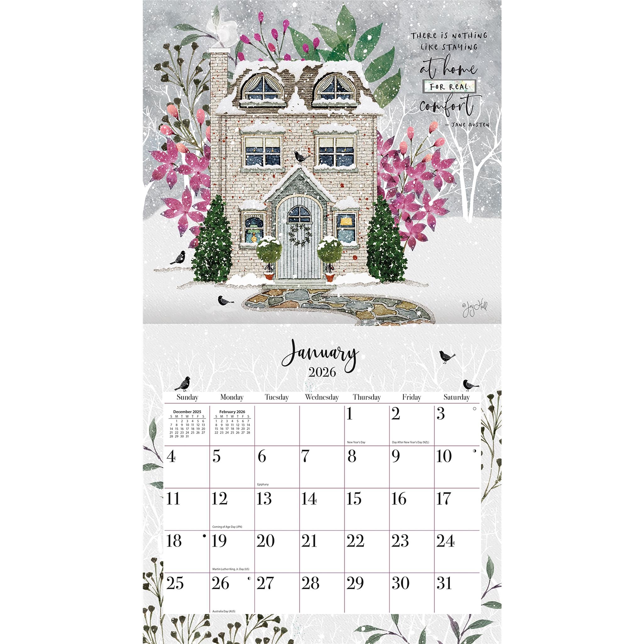 Calendrier mural de luxe « Bénissez cette maison » 2026 - Disponible uniquement en ligne