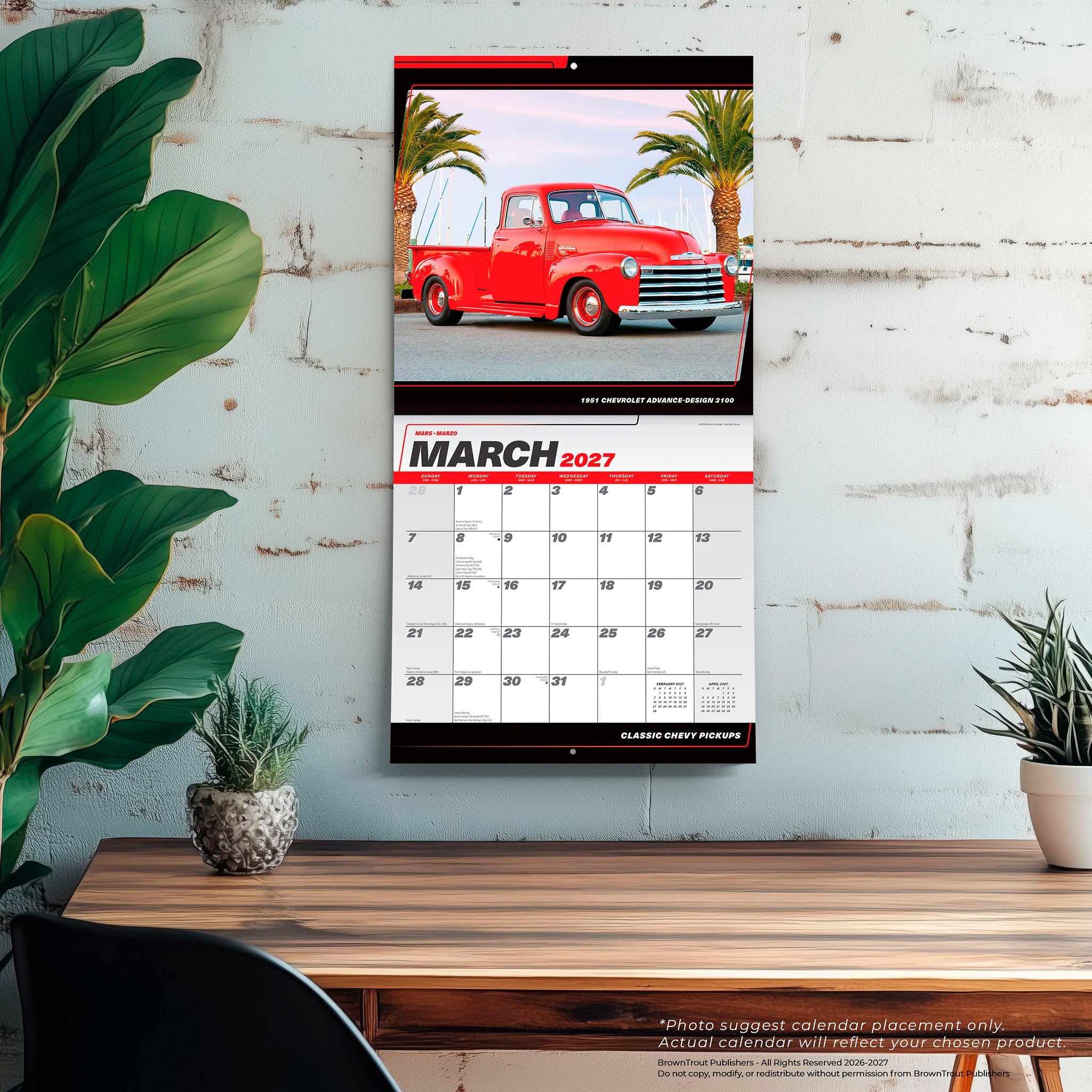 Chevy Pickups Classic 2027 Wall Calendar