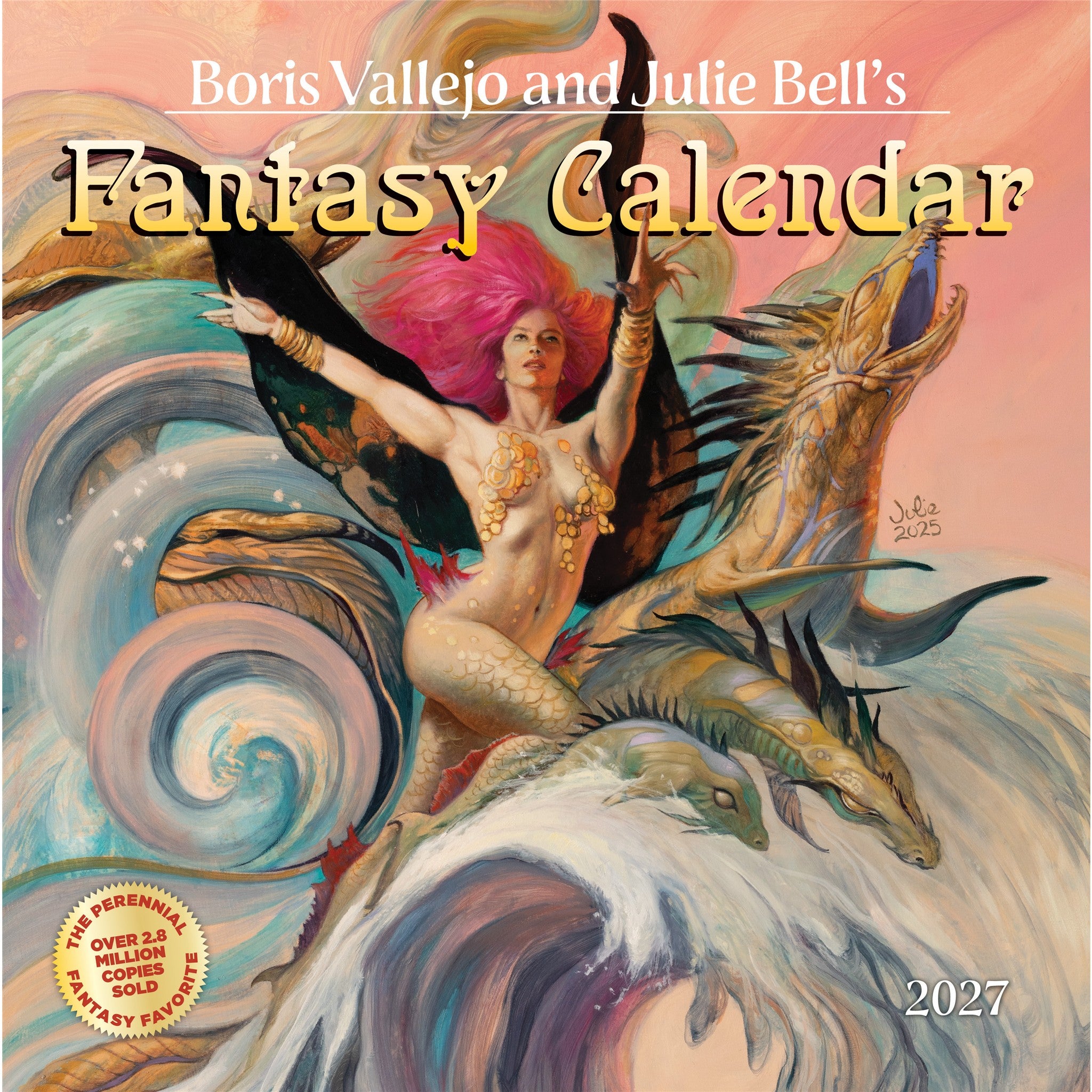 Calendrier mural Fantasy 2027 de Boris Vallejo et Julie Bell