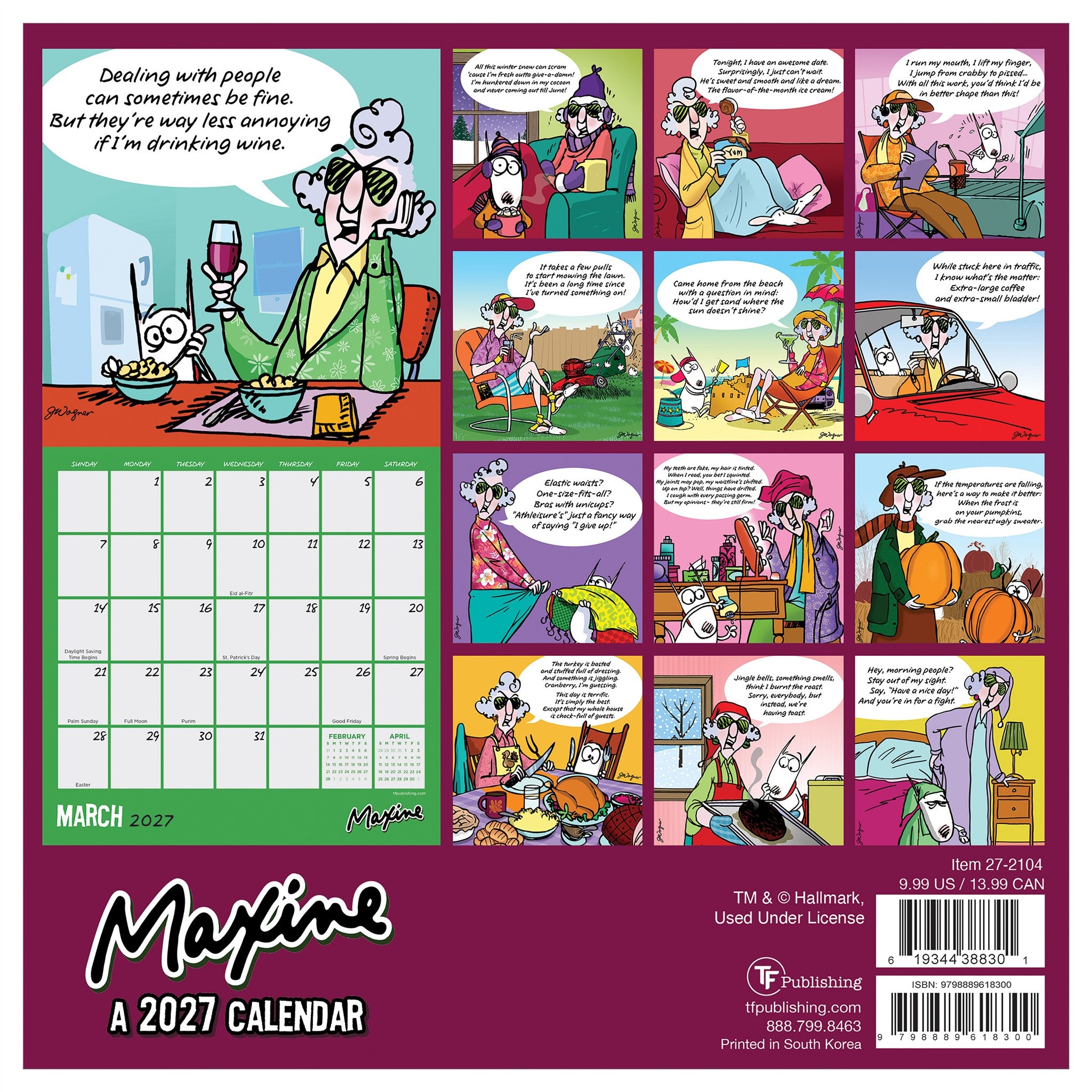 Maxine 2027 Mini Calendar