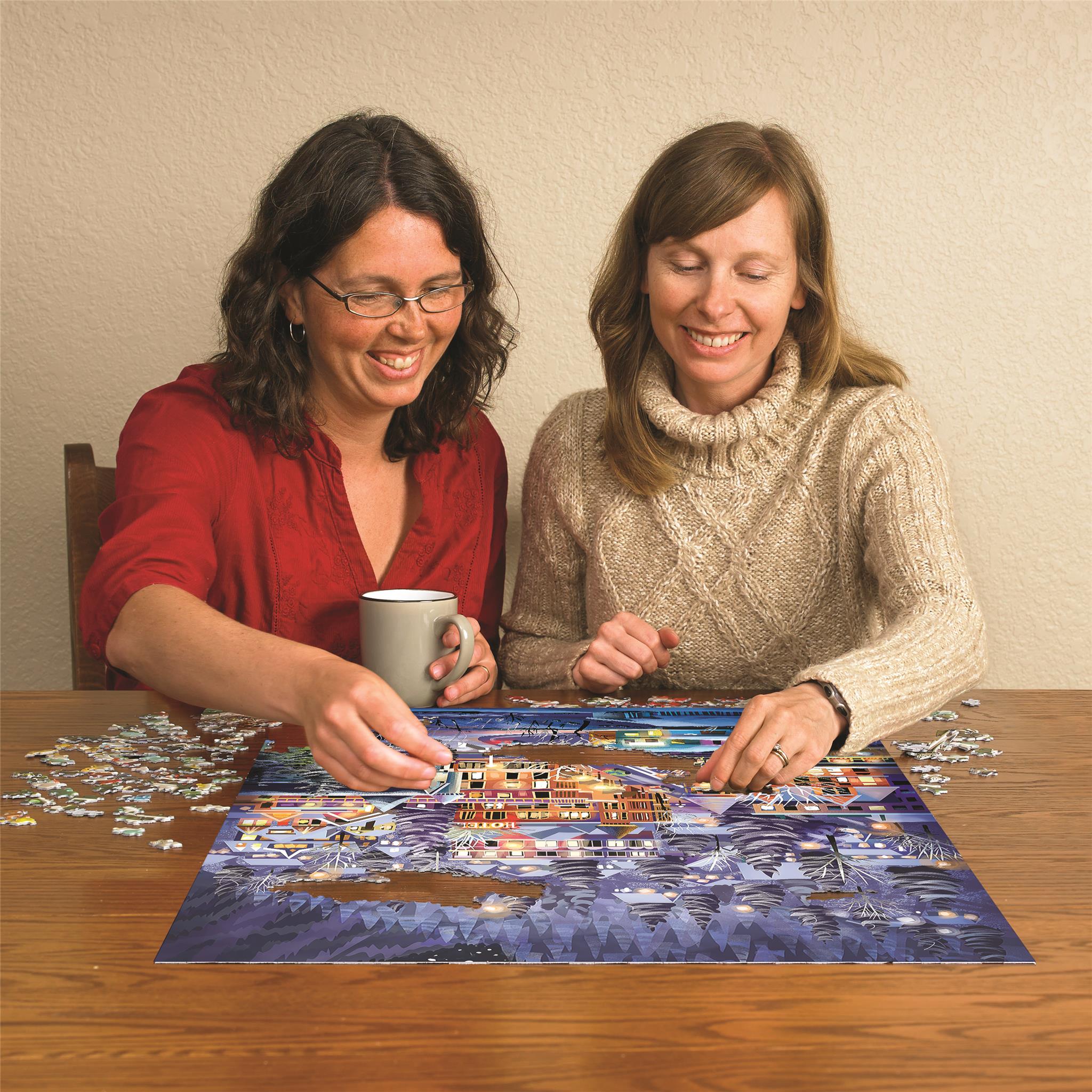 Puzzle de 500 pièces sur le thème de la station de ski