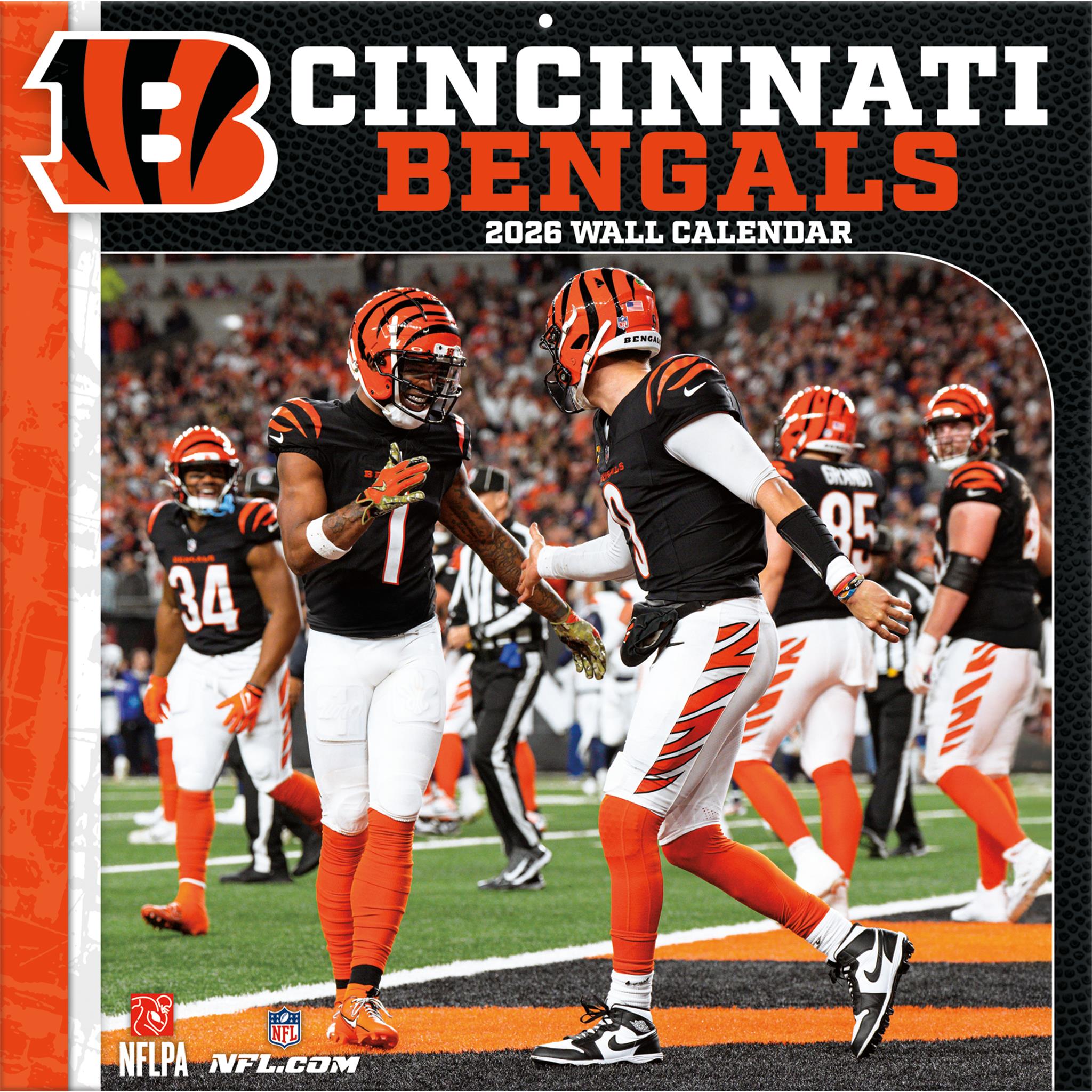 Calendrier mural 2026 des Bengals de Cincinnati (NFL) - Disponible uniquement en ligne