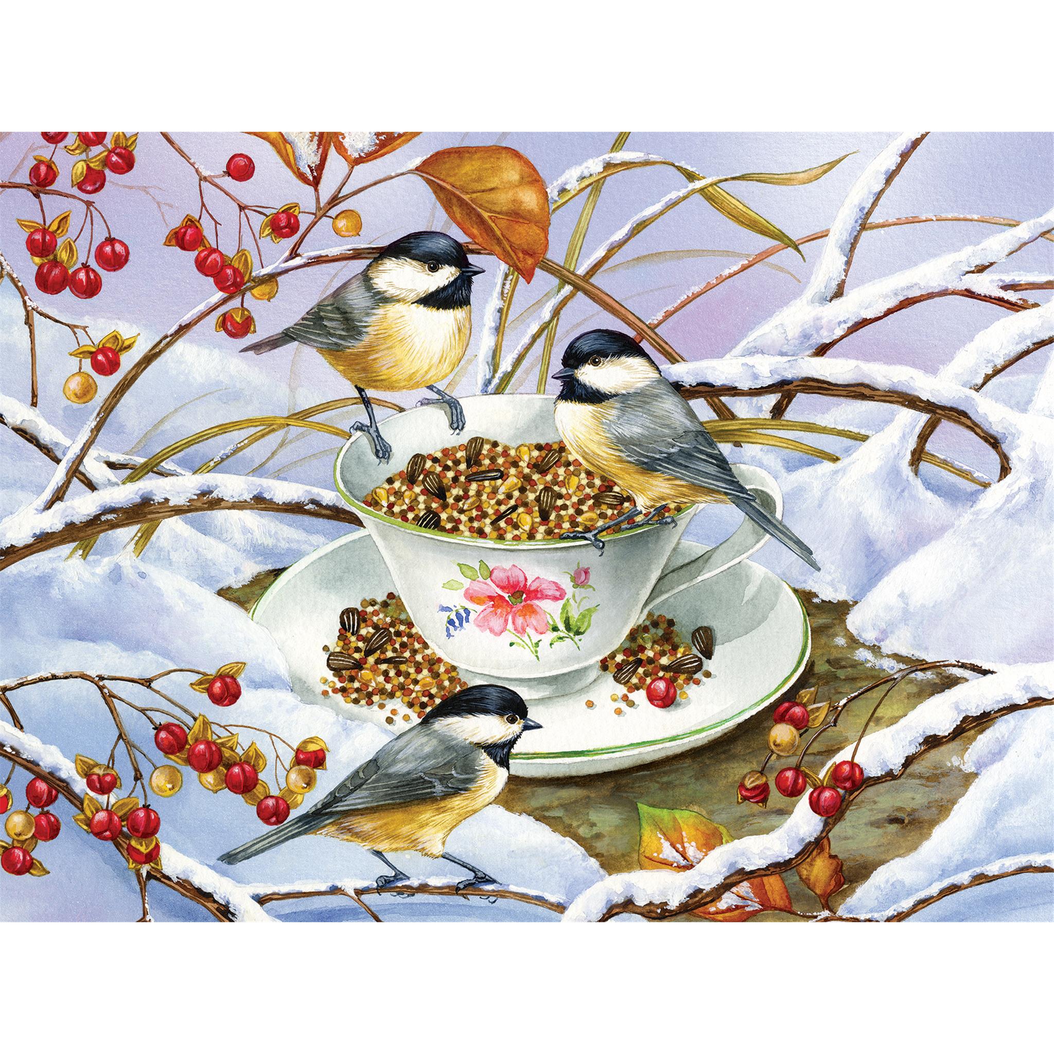 Puzzle de 275 pièces Chickadee Tea Cobble Hill