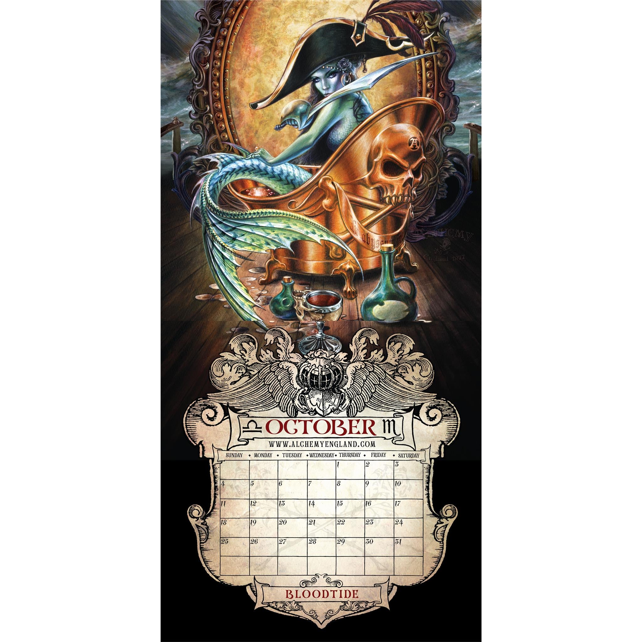 Calendrier mural Alchemy 1977 Gothic 2026