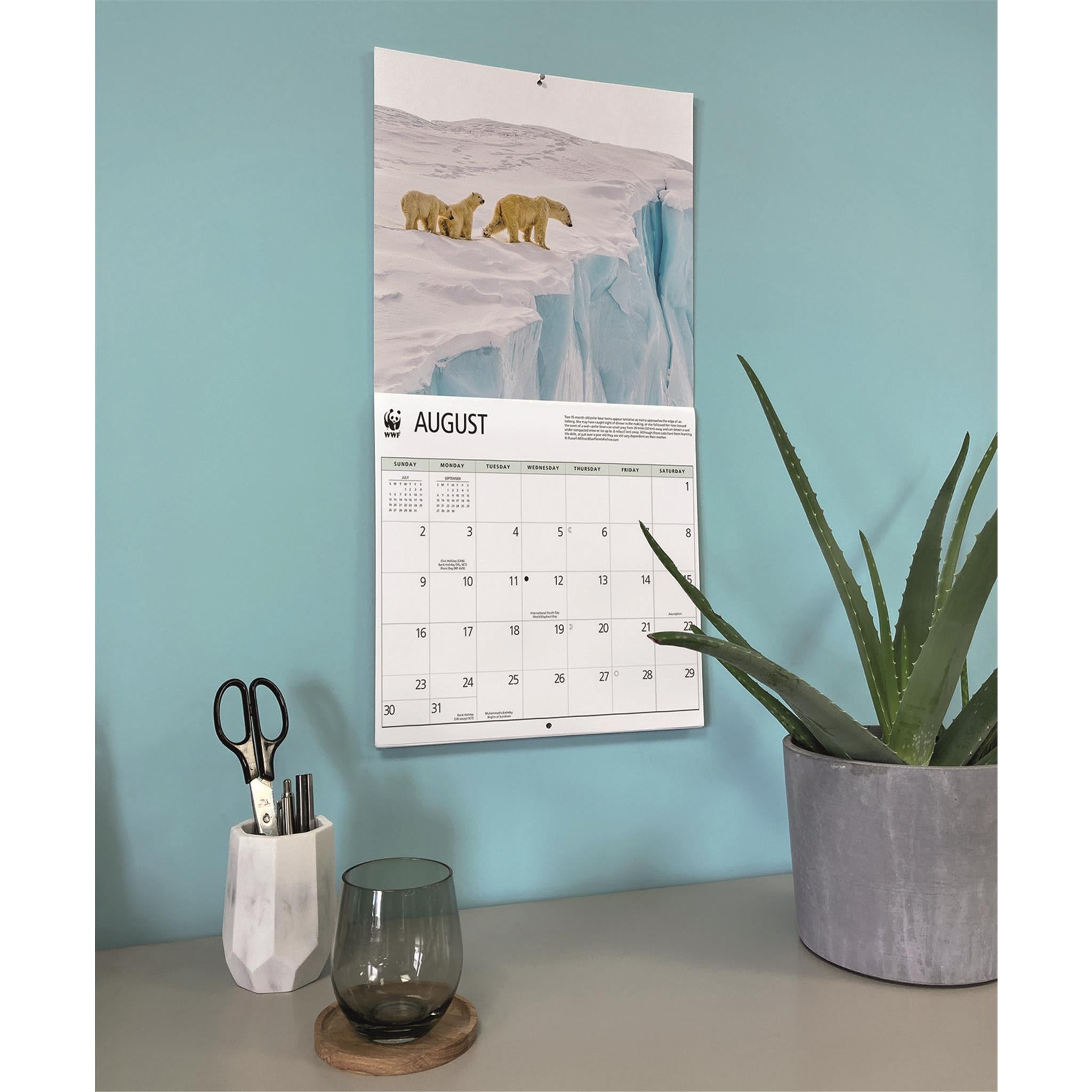 World Wildlife Fund Polar Bears 2026 Wall Calendar
