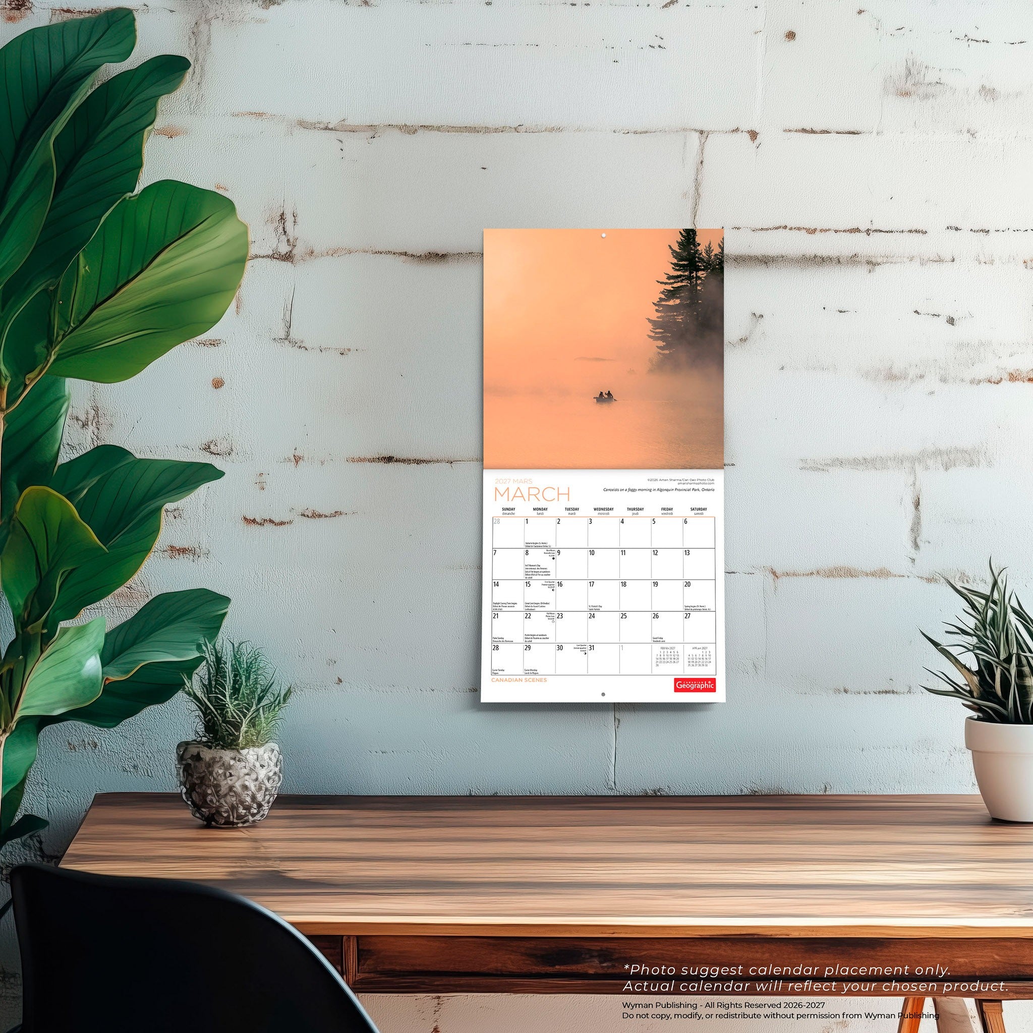 Canadian Geographic Canadian Scenes 2027 Mini Calendar - Online Only