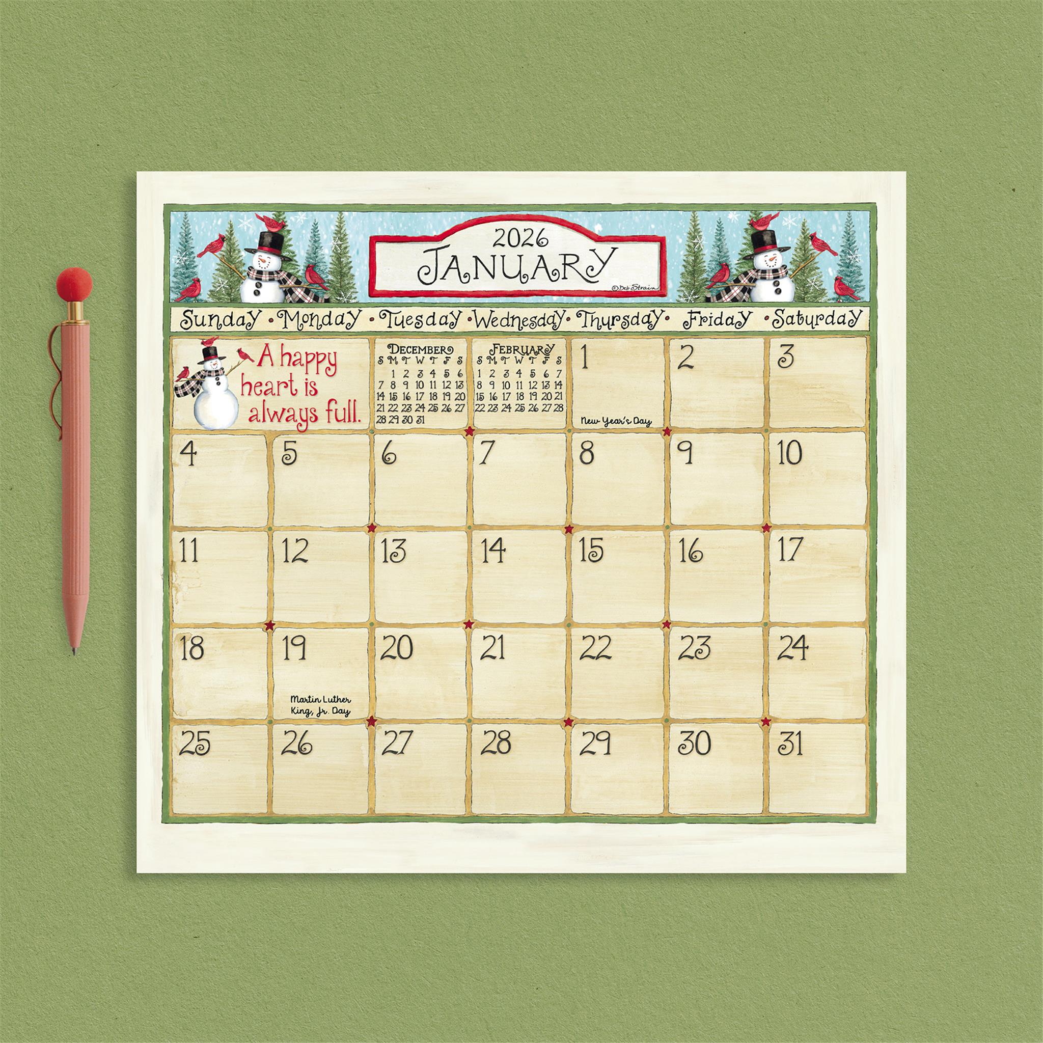 Calendrier souvenir magnétique miniature édition spéciale Retour à la maison 2026