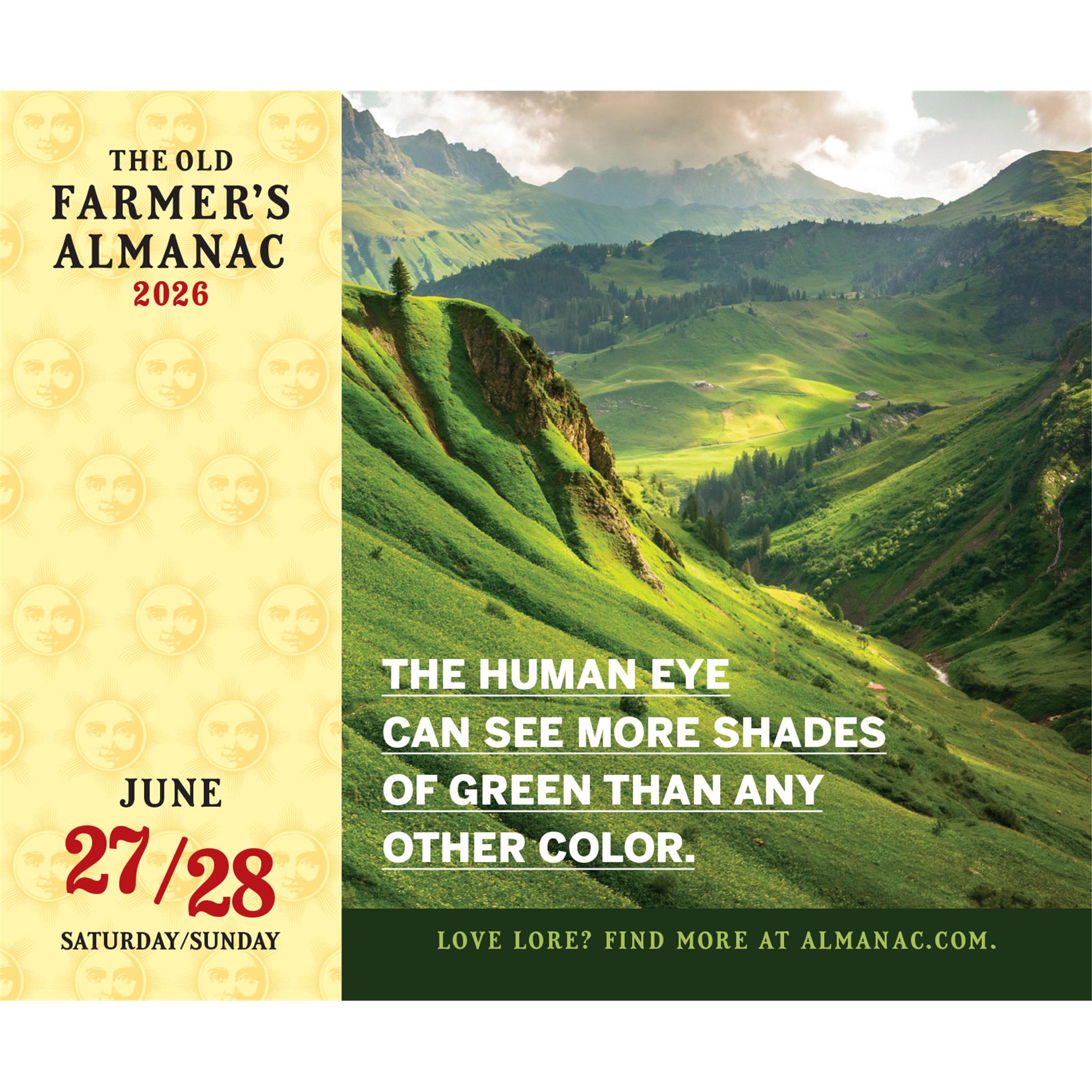 Almanach du vieux fermier, calendrier quotidien 2026