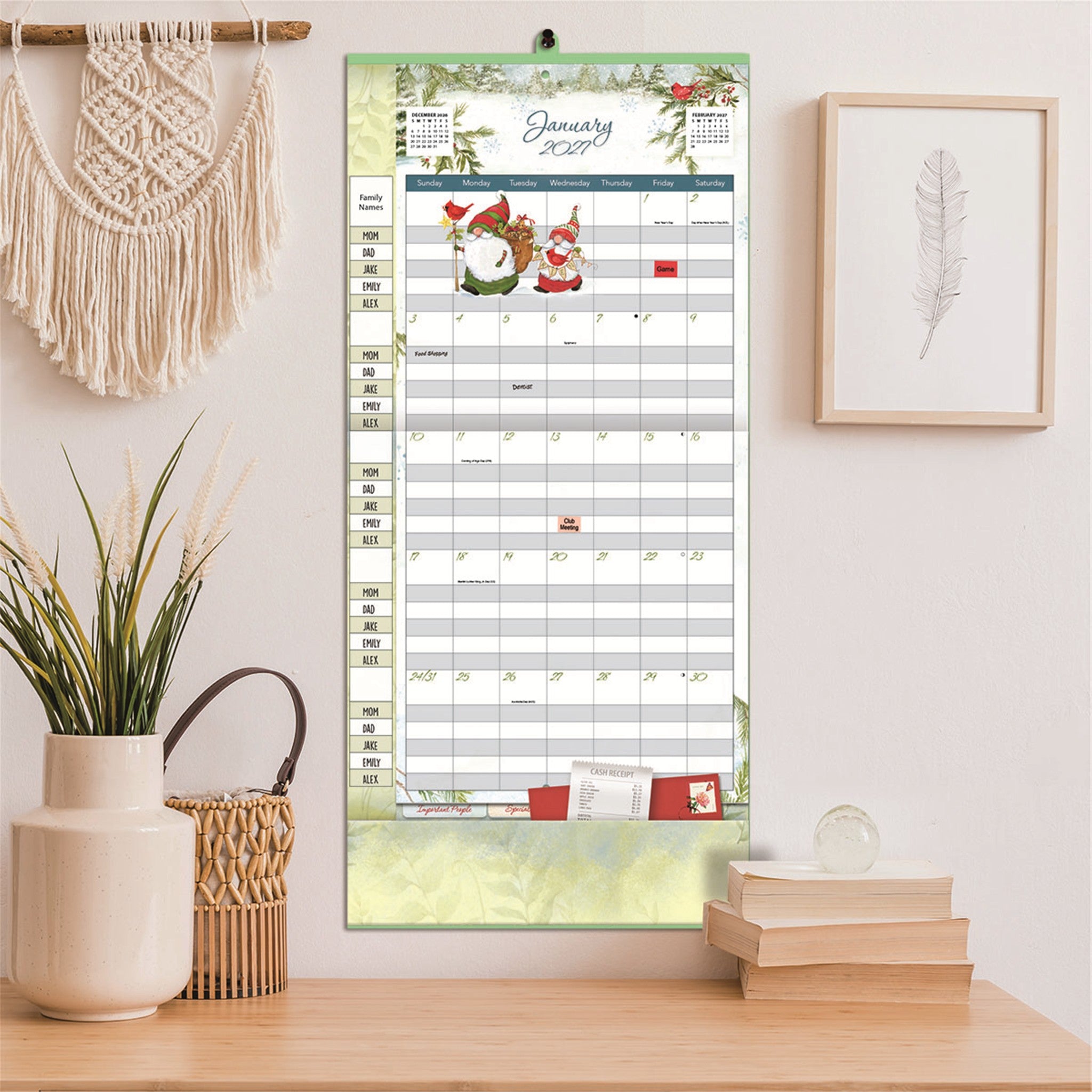 Calendrier mural Gnomes Plan-It Plus 2026-2027