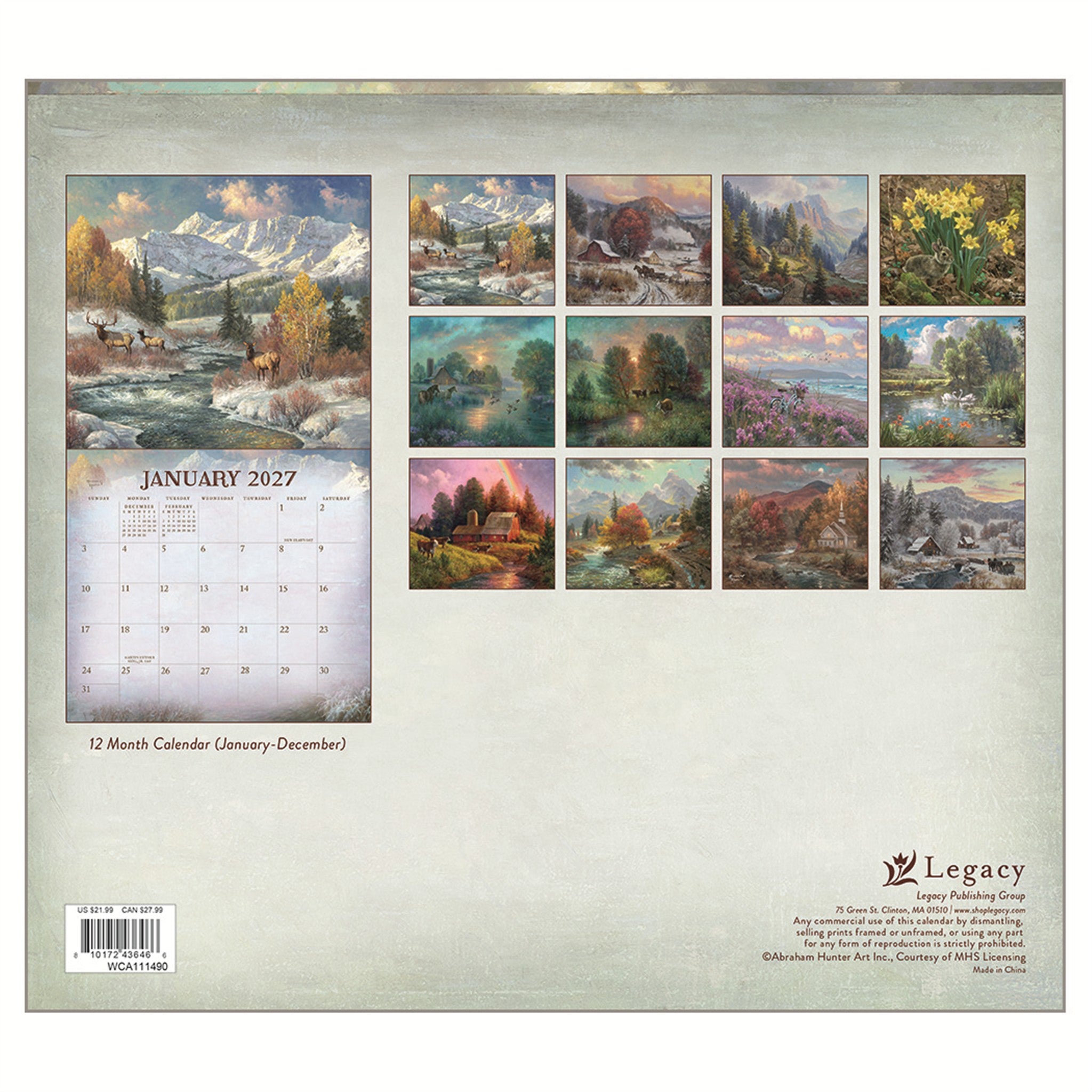 Calendrier mural Four Seasons 2027