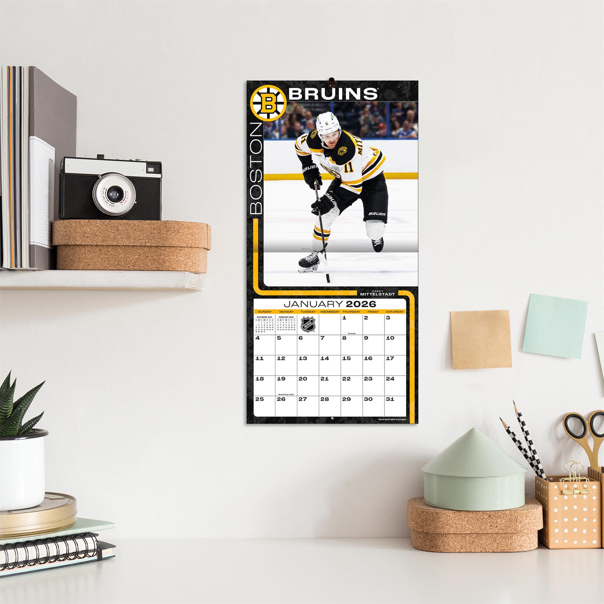 Mini-calendrier 2026 des Bruins de Boston (NHL)