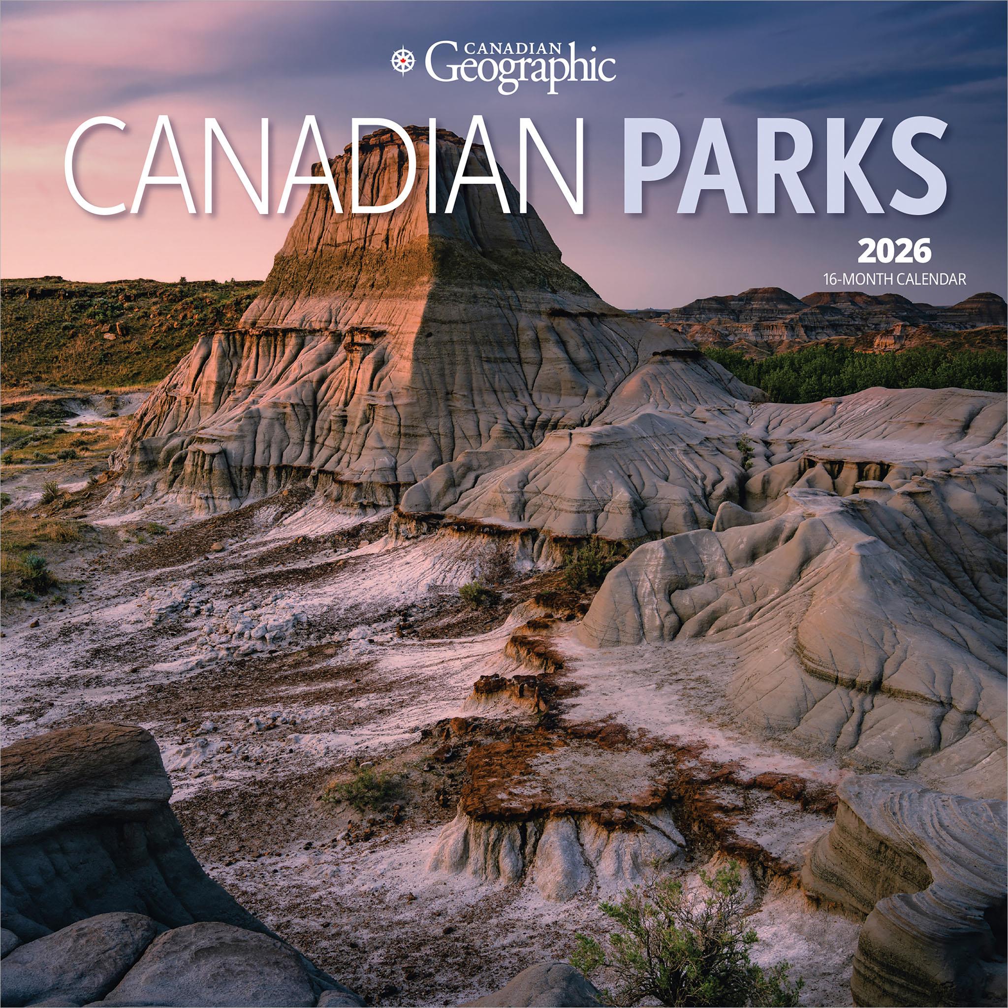 Mini-calendrier des parcs canadiens de Canadian Geographic 2026