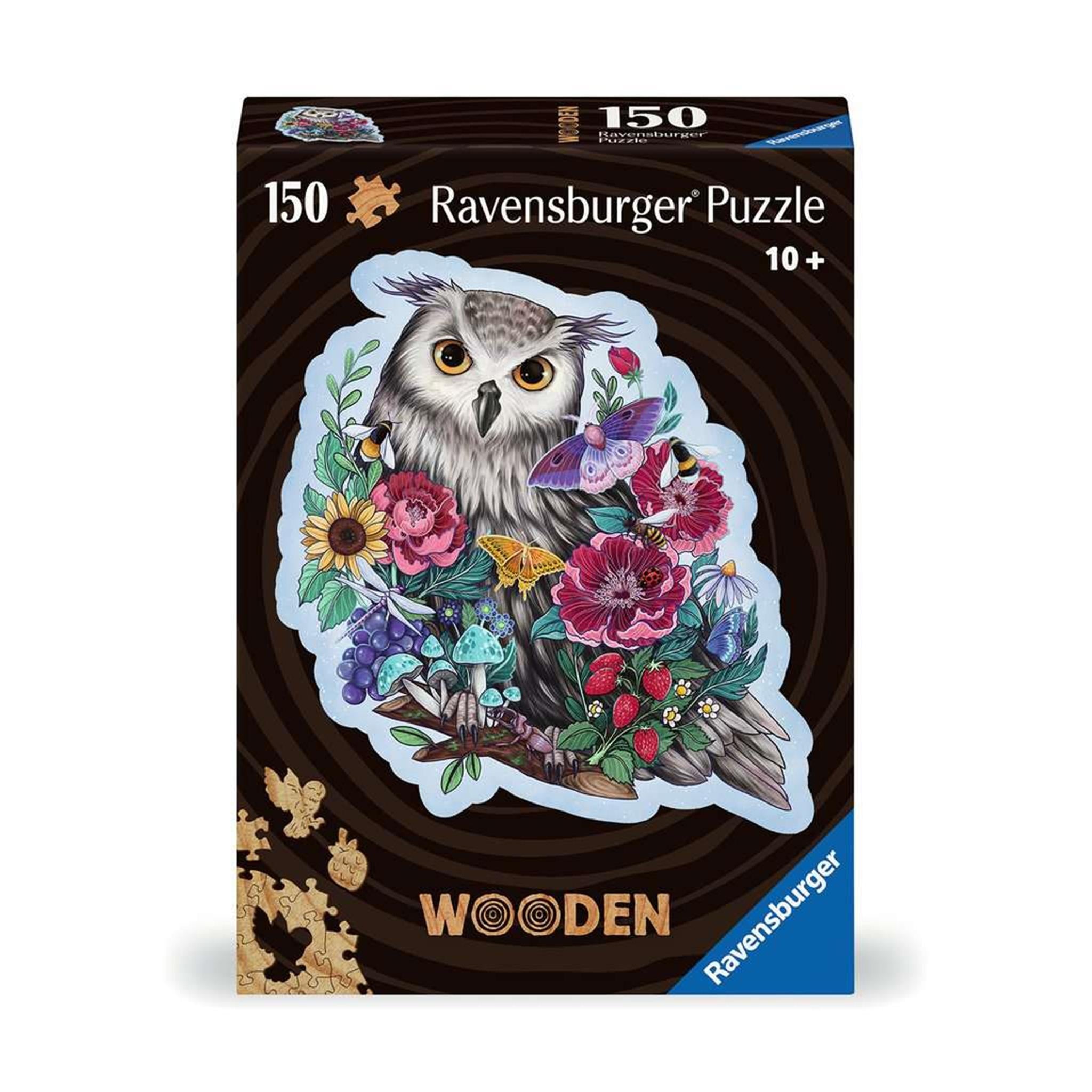 Puzzle en bois Ravensburger « Hibou mystérieux » de 150 pièces