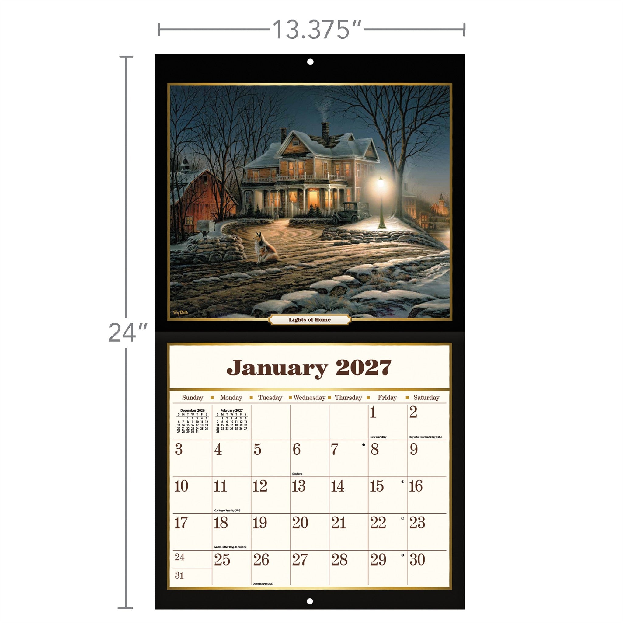 Terry Redlin Special Edition with Print 2027 Wall Calendar