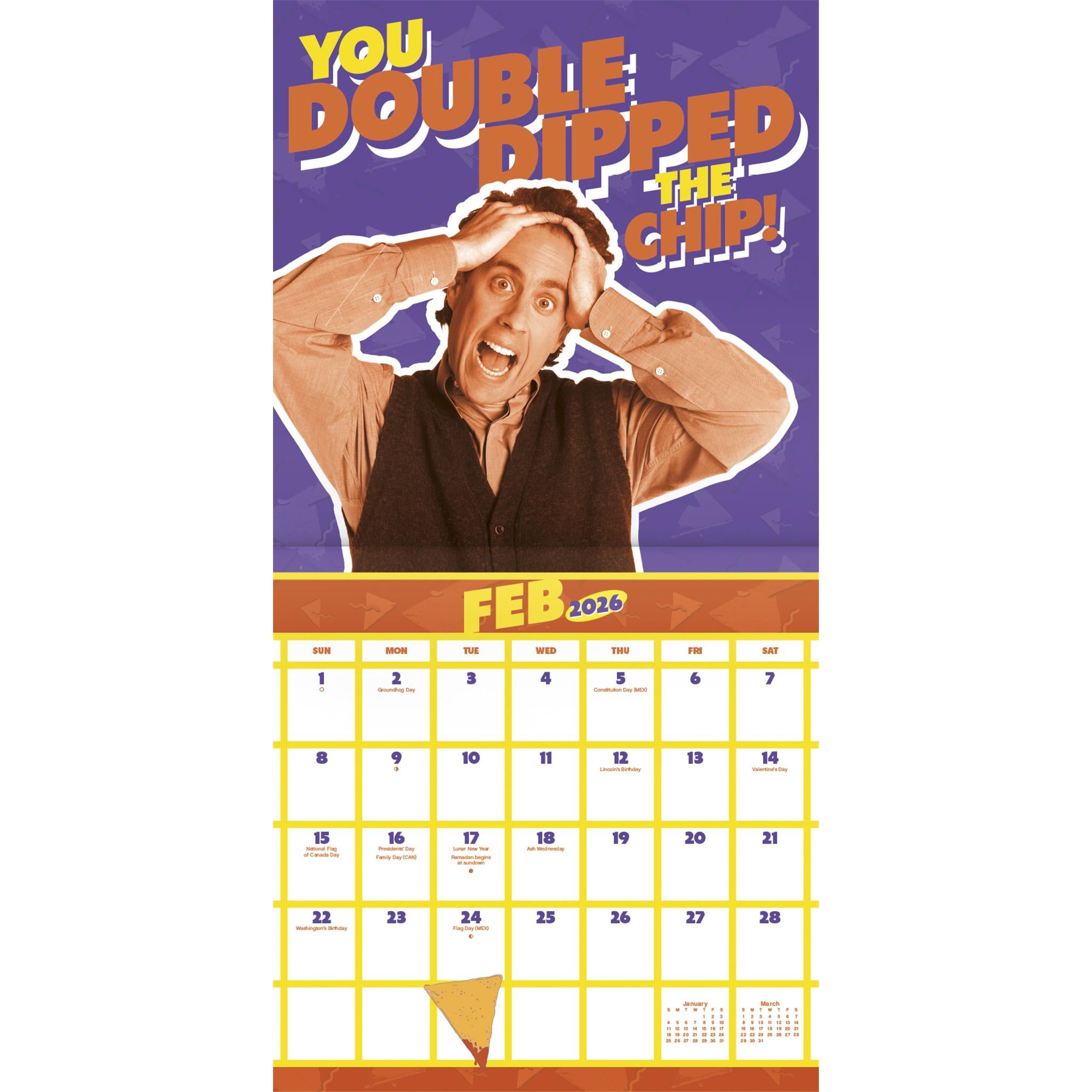 Seinfeld 2026 Wall Calendar