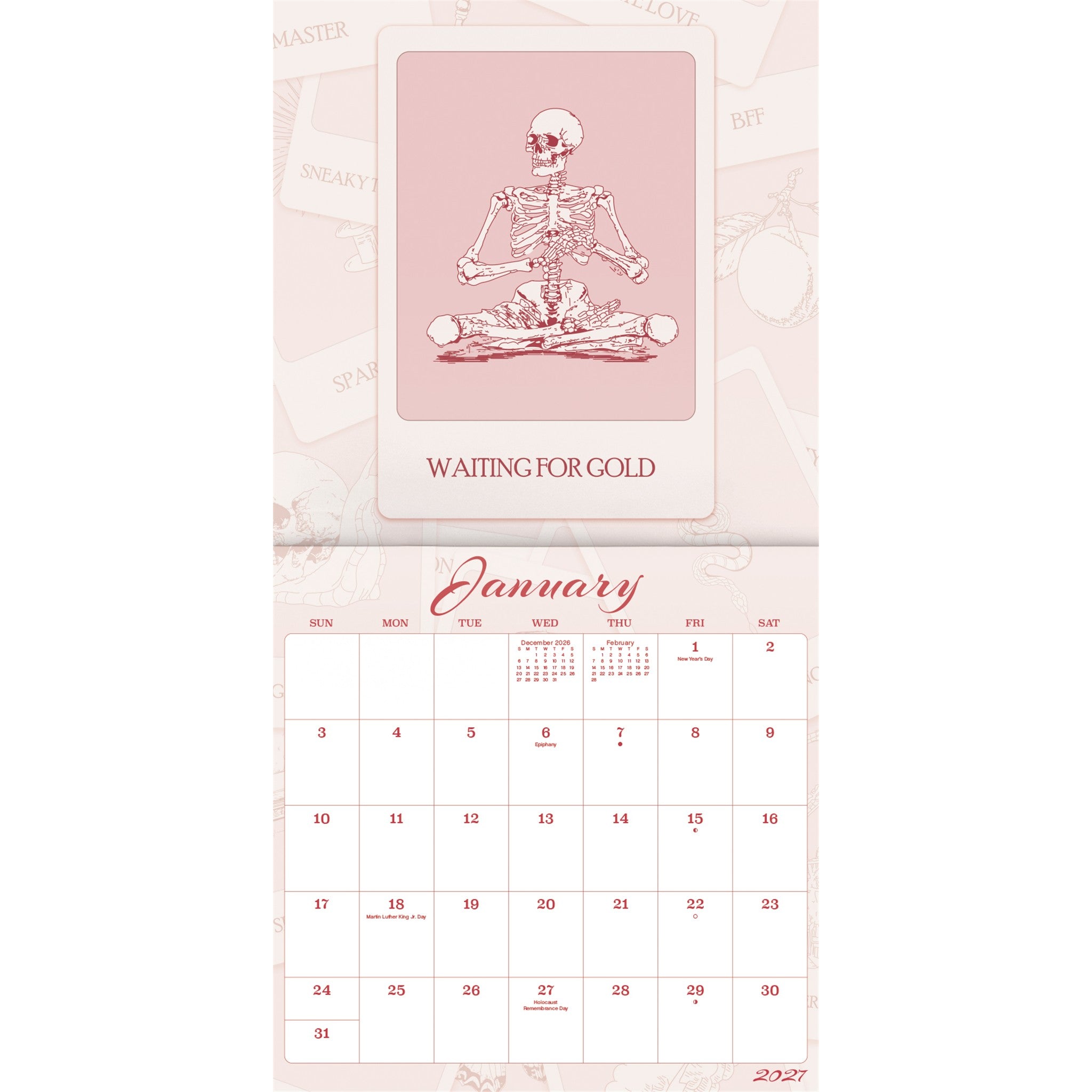 Calendrier mural Tarot 2027 - Exclusivité en ligne