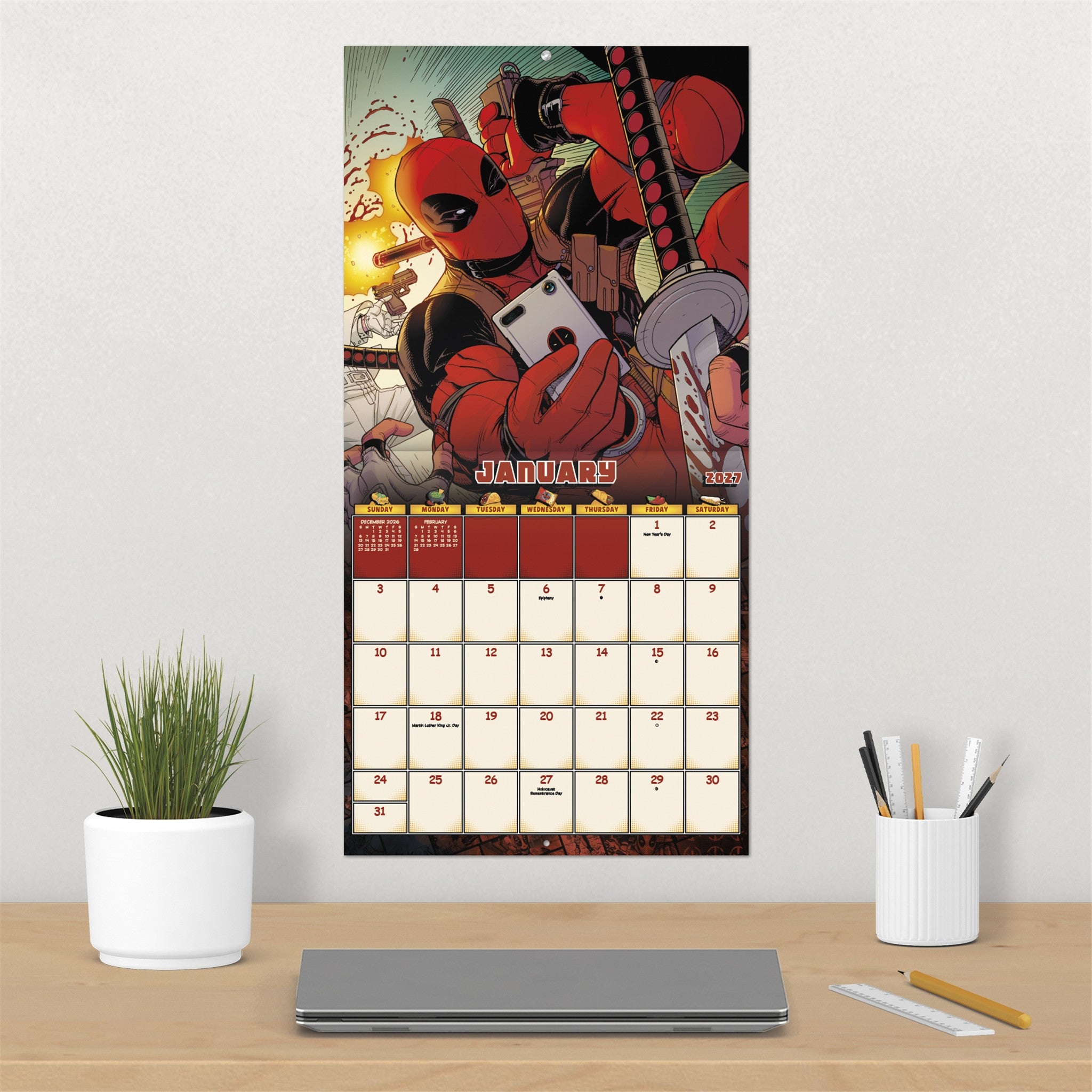 Calendrier mural Deadpool 2027