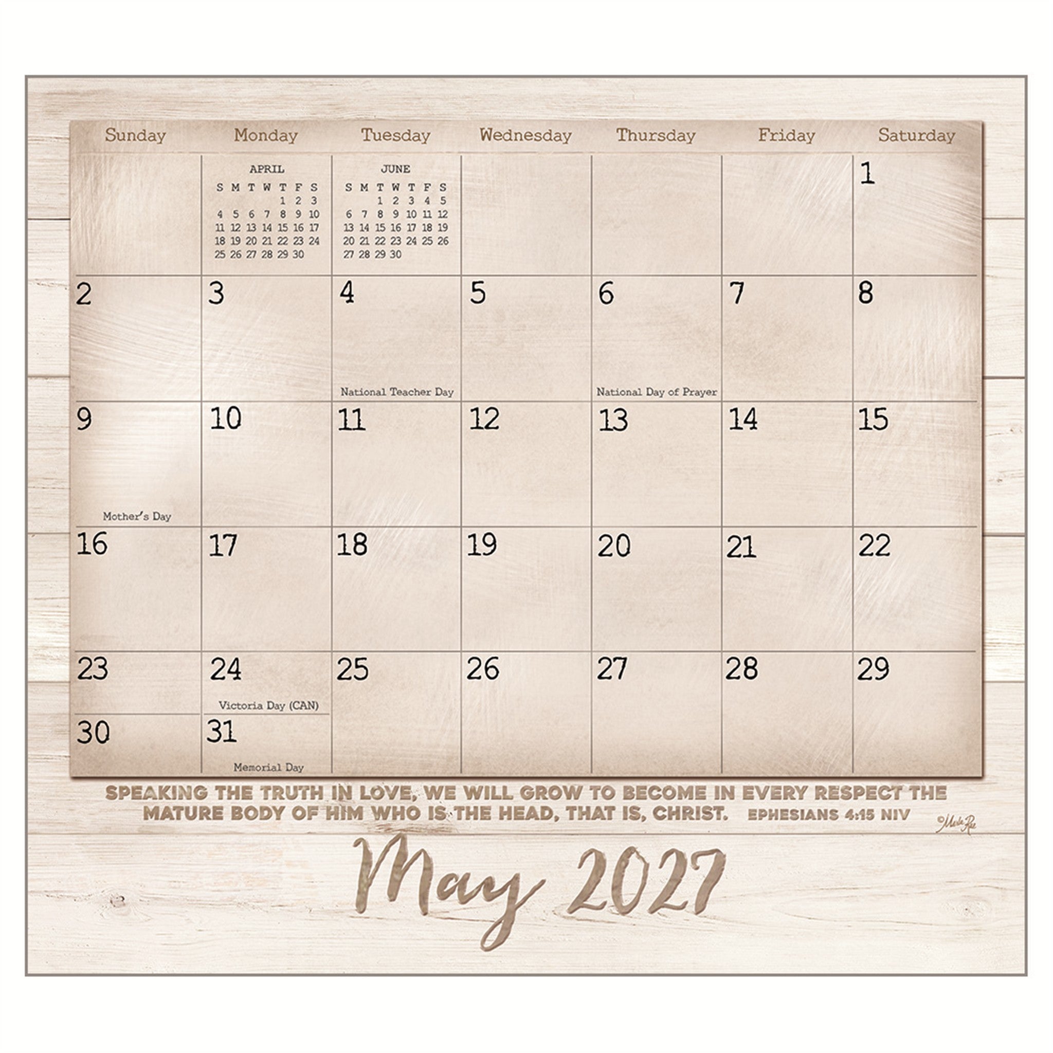 Faith and Family 2027 Wall Calendar - Online Only