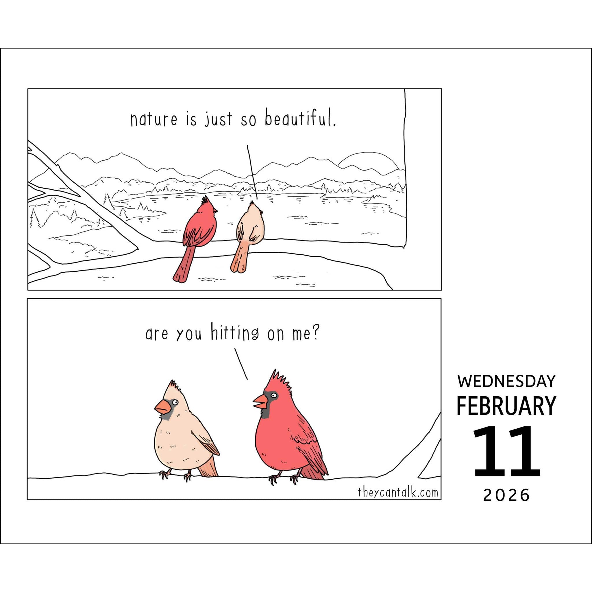 Calendrier de la boîte They Can Talk Comics 2026