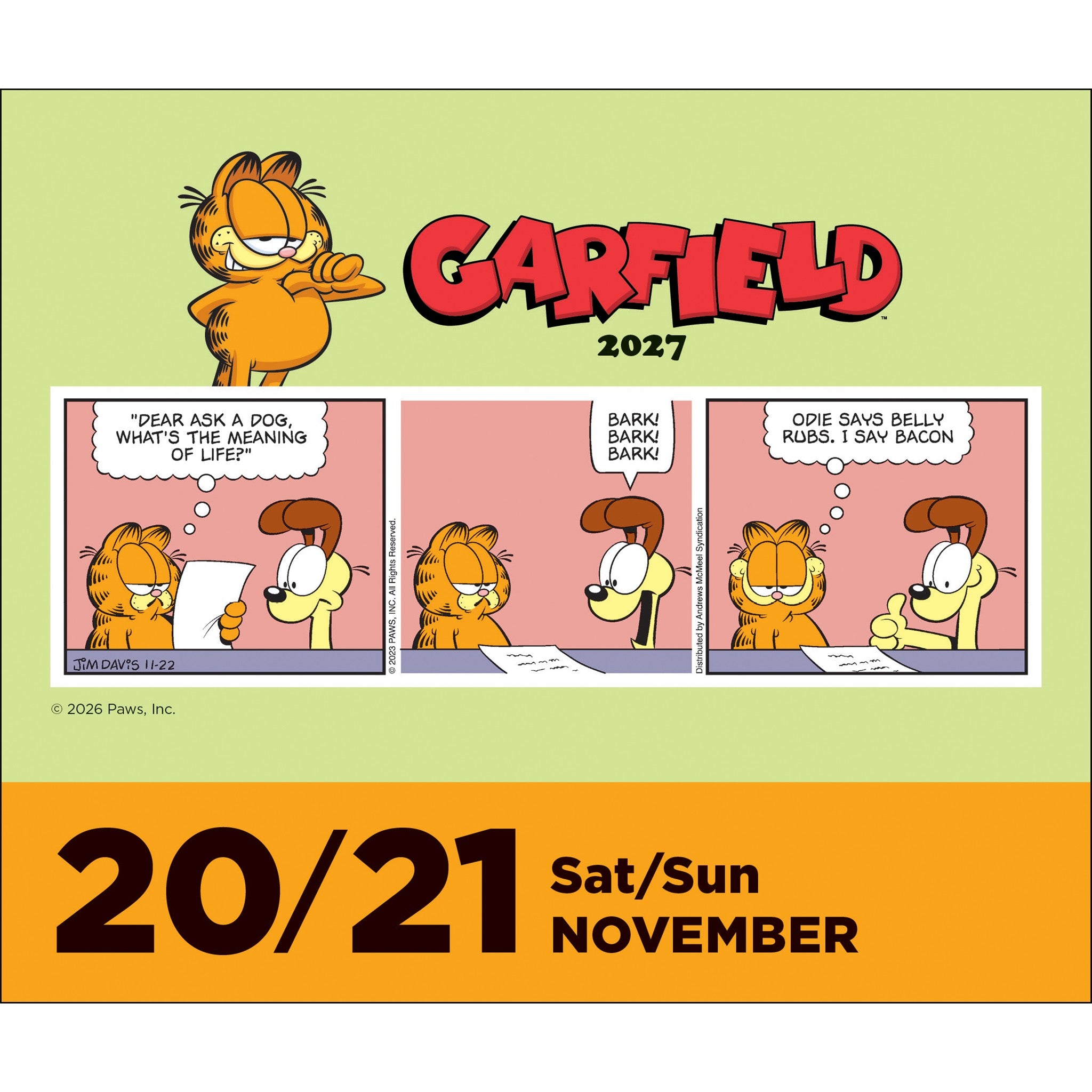 Garfield 2027 Box Calendar