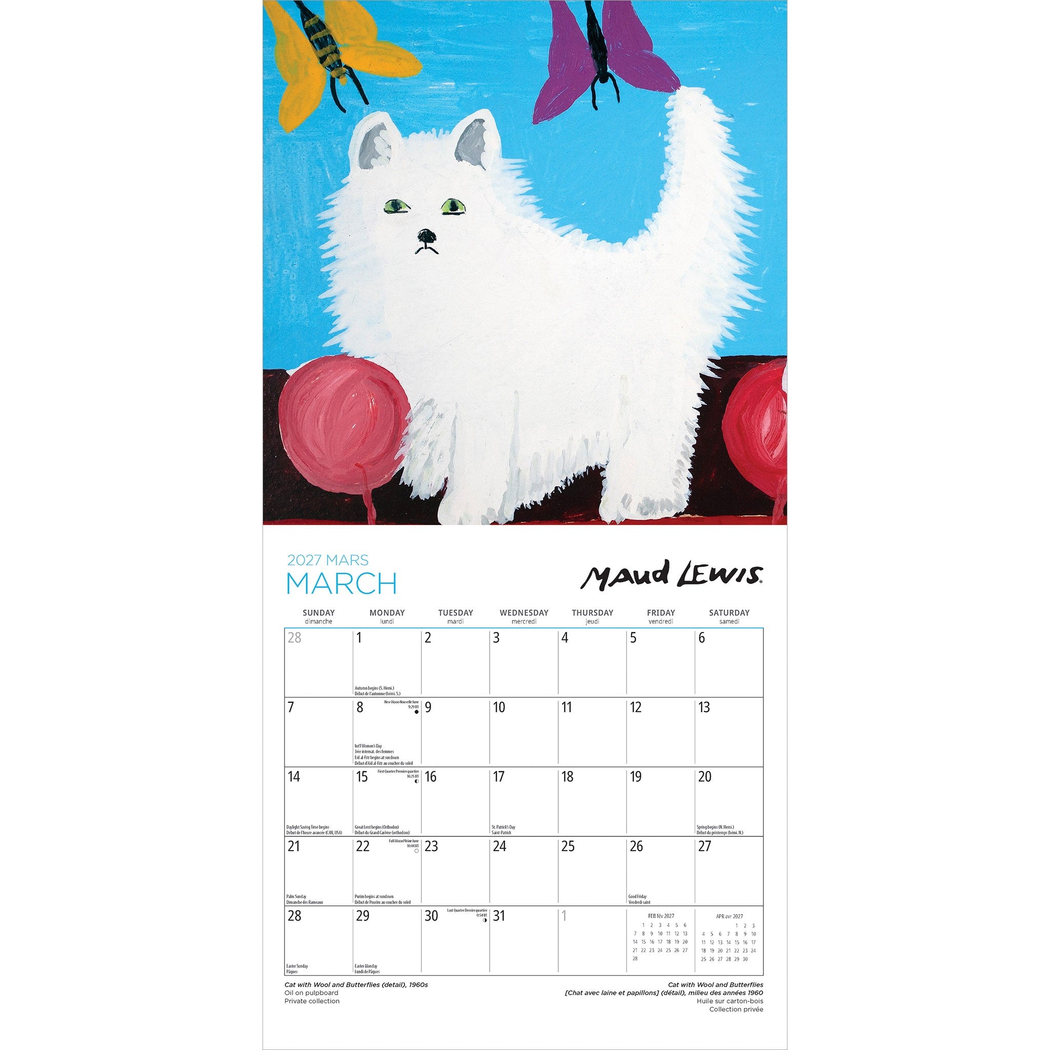 Maud Lewis 2027 Medium Mini Calendar