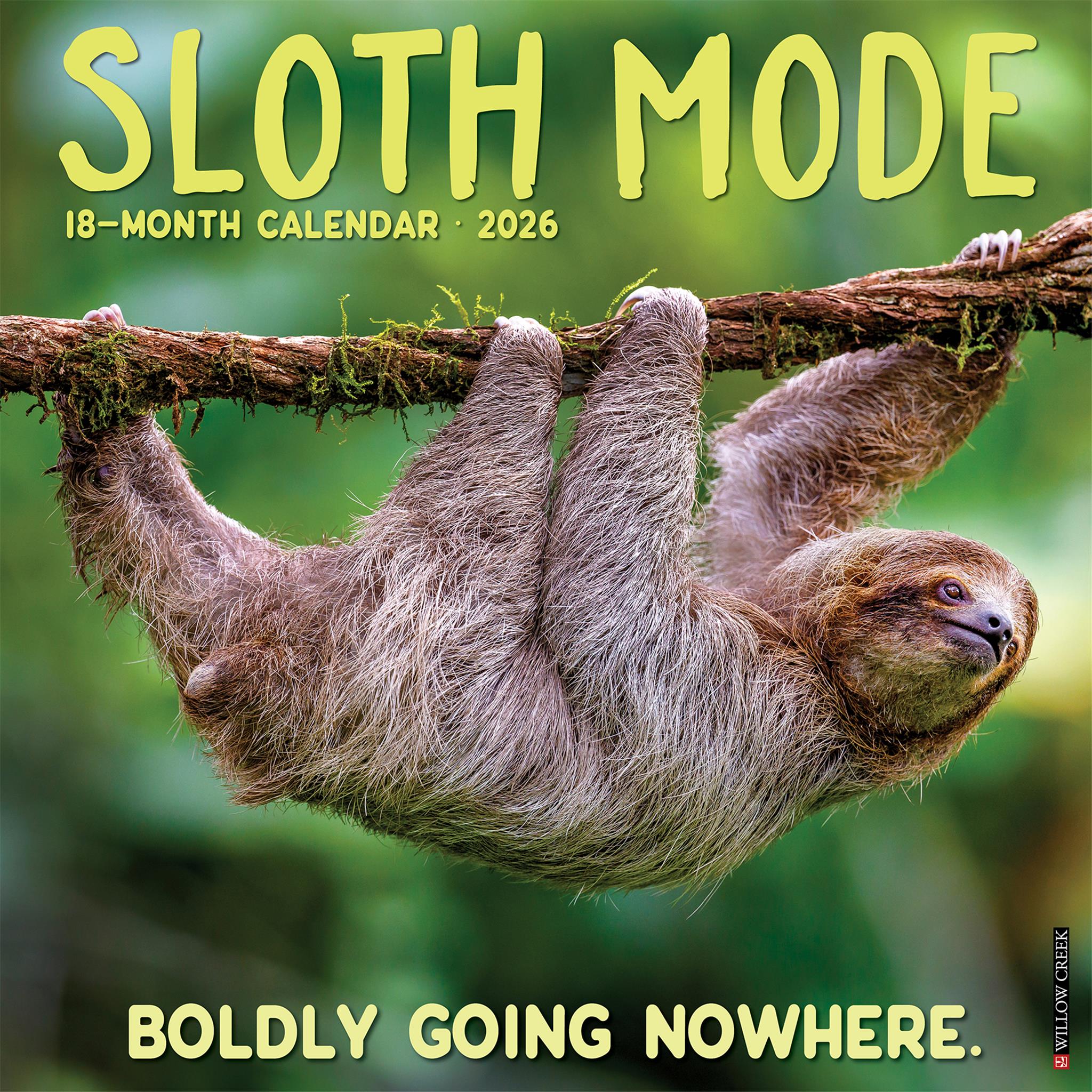 Calendrier mural Sloth Mode 2026 - Disponible uniquement en ligne