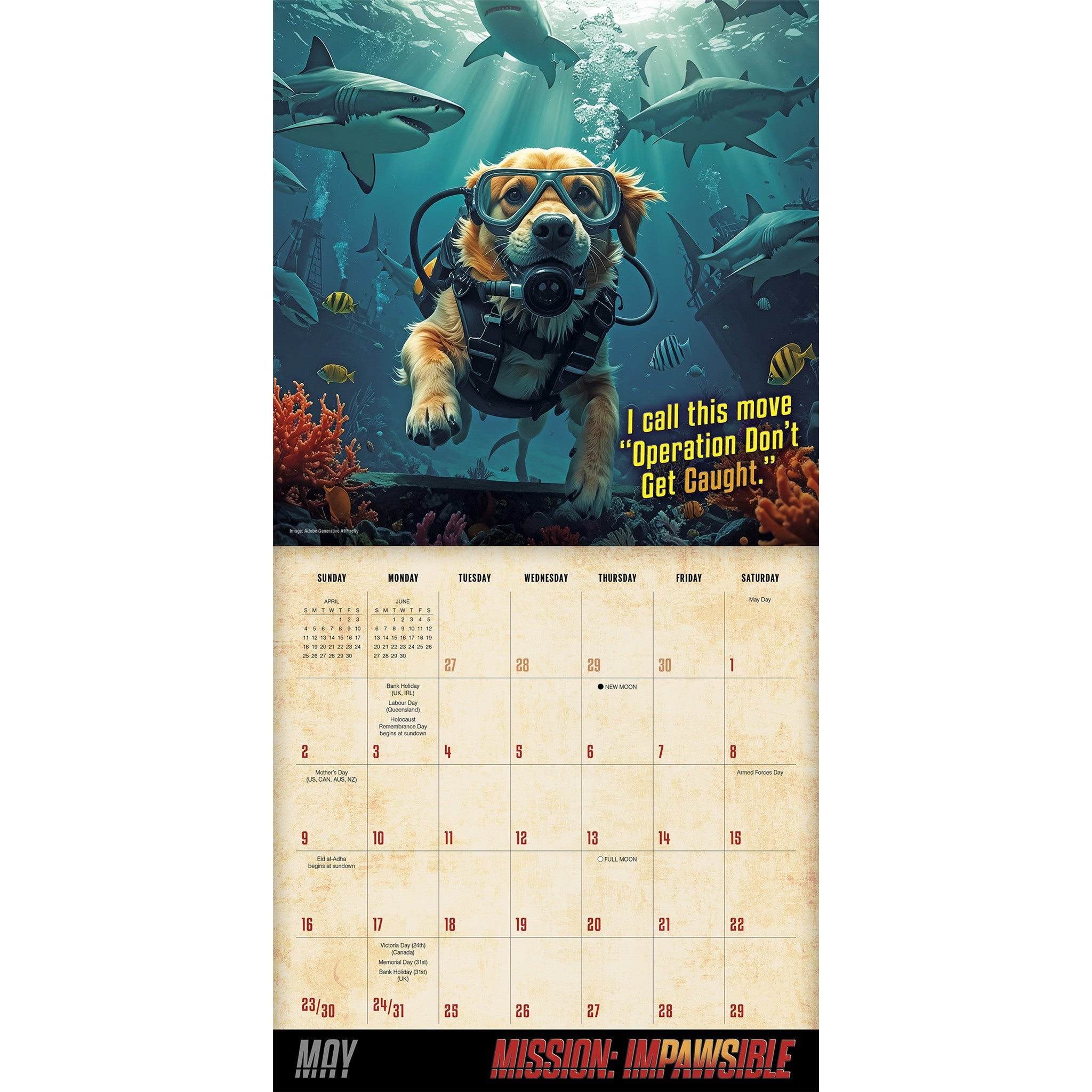 Mission ImPAWSible 2027 Wall Calendar