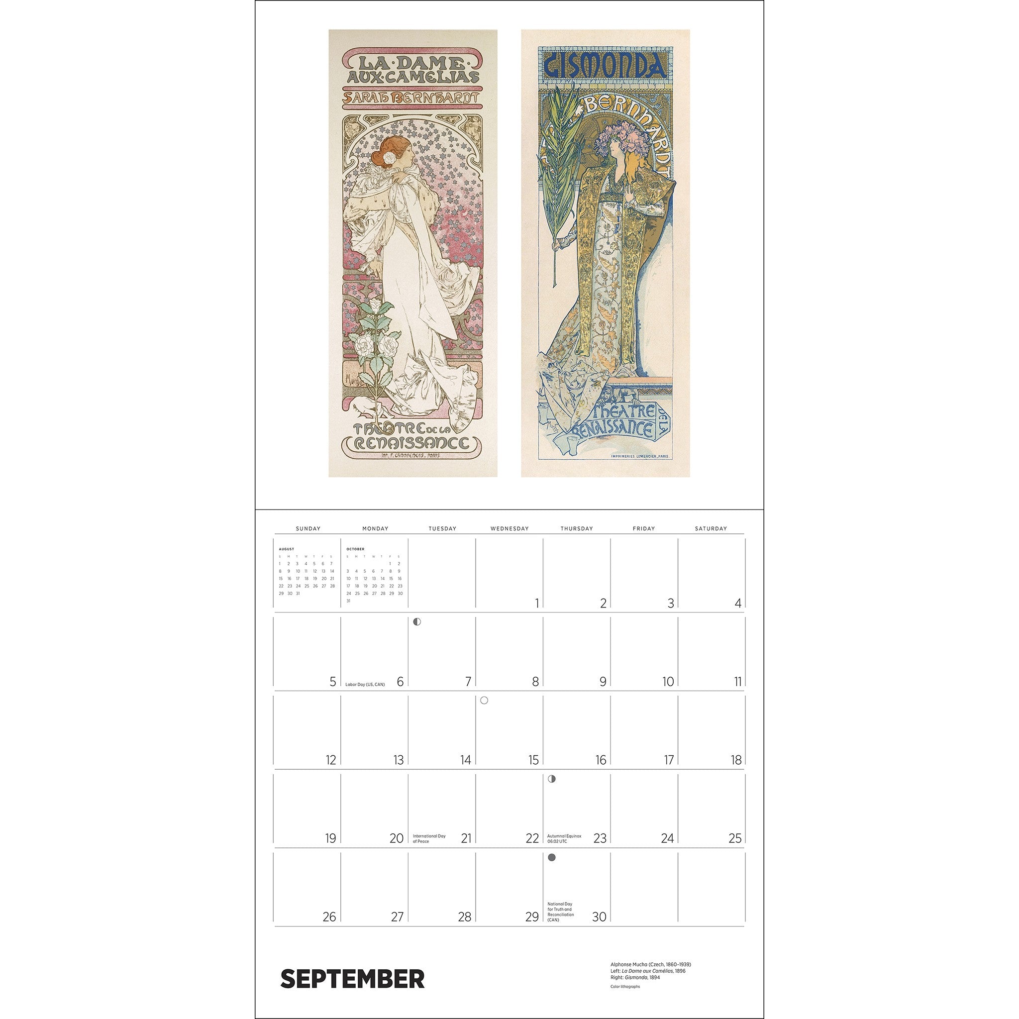 Calendrier Mural Alphonse Mucha 2027