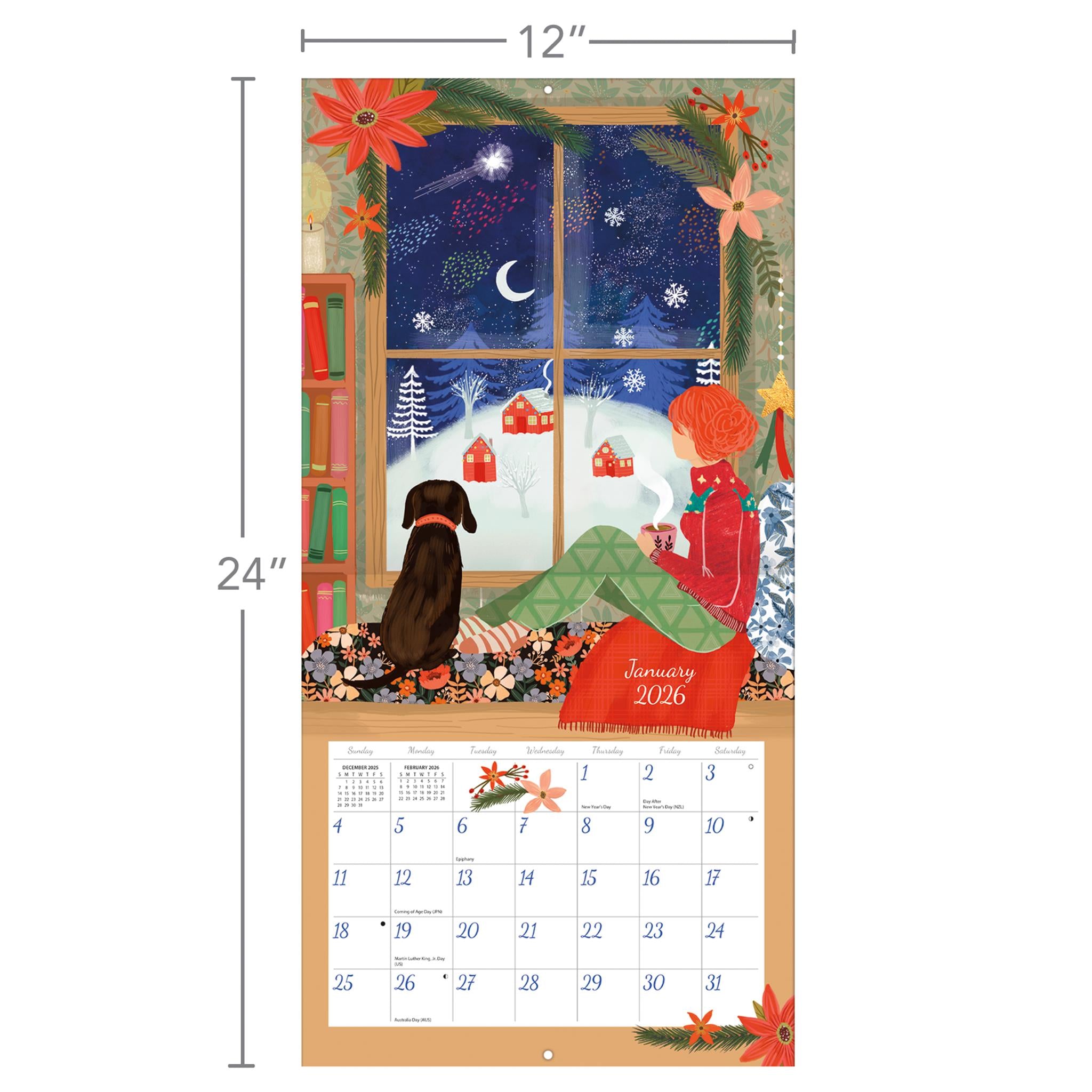 Calendrier mural 2026 « Rêver, Explorer, Découvrir » - Disponible uniquement en ligne