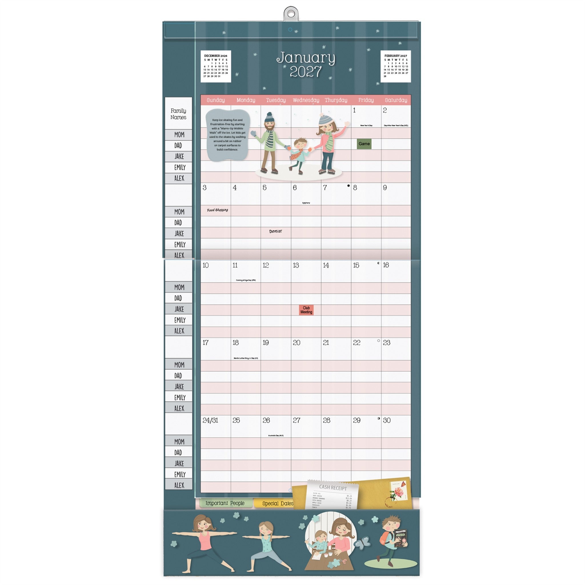 Calendrier mural Moms Plan-It 2027 – En ligne seulement