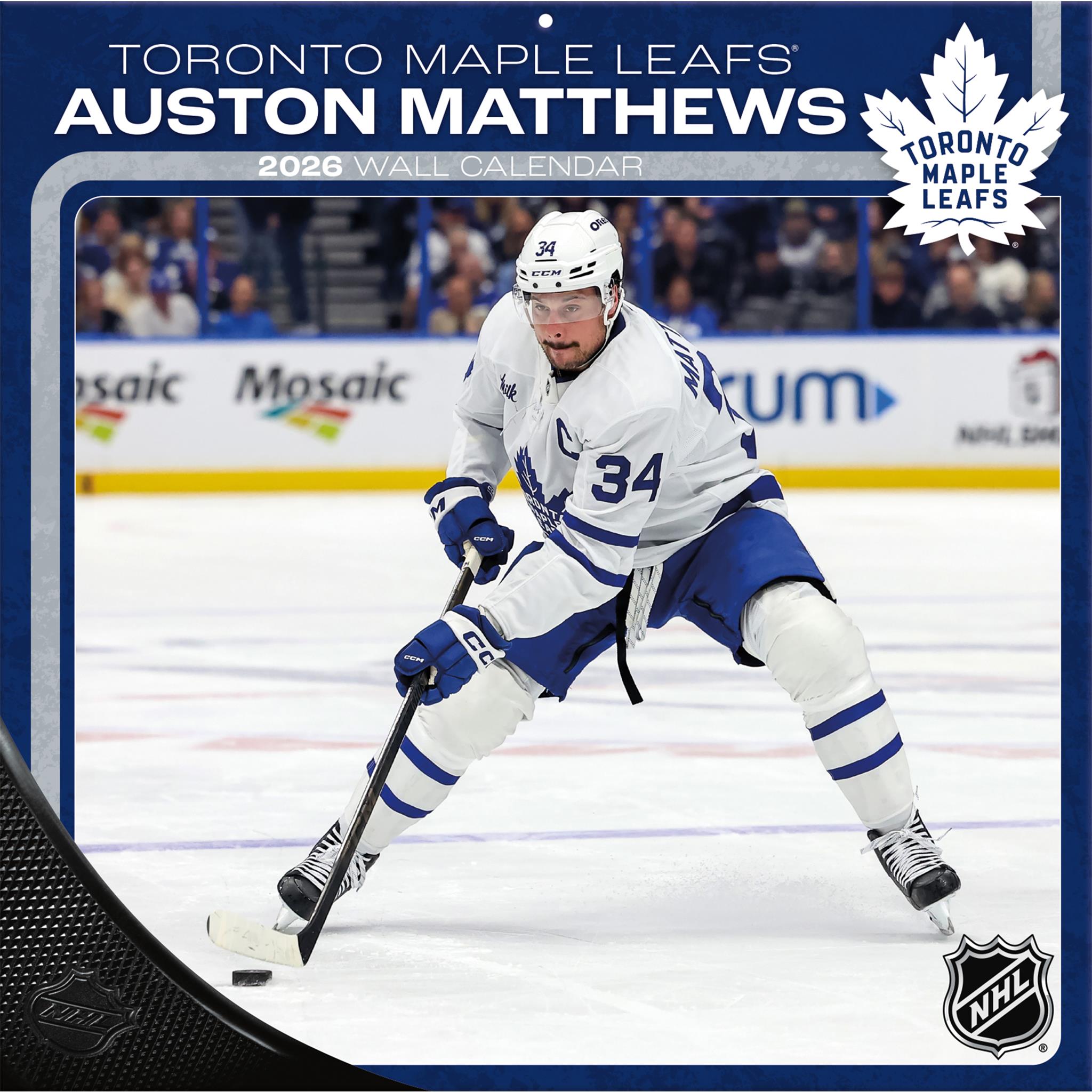 Calendrier mural 2026 d'Auston Matthews des Maple Leafs de Toronto (NHL)