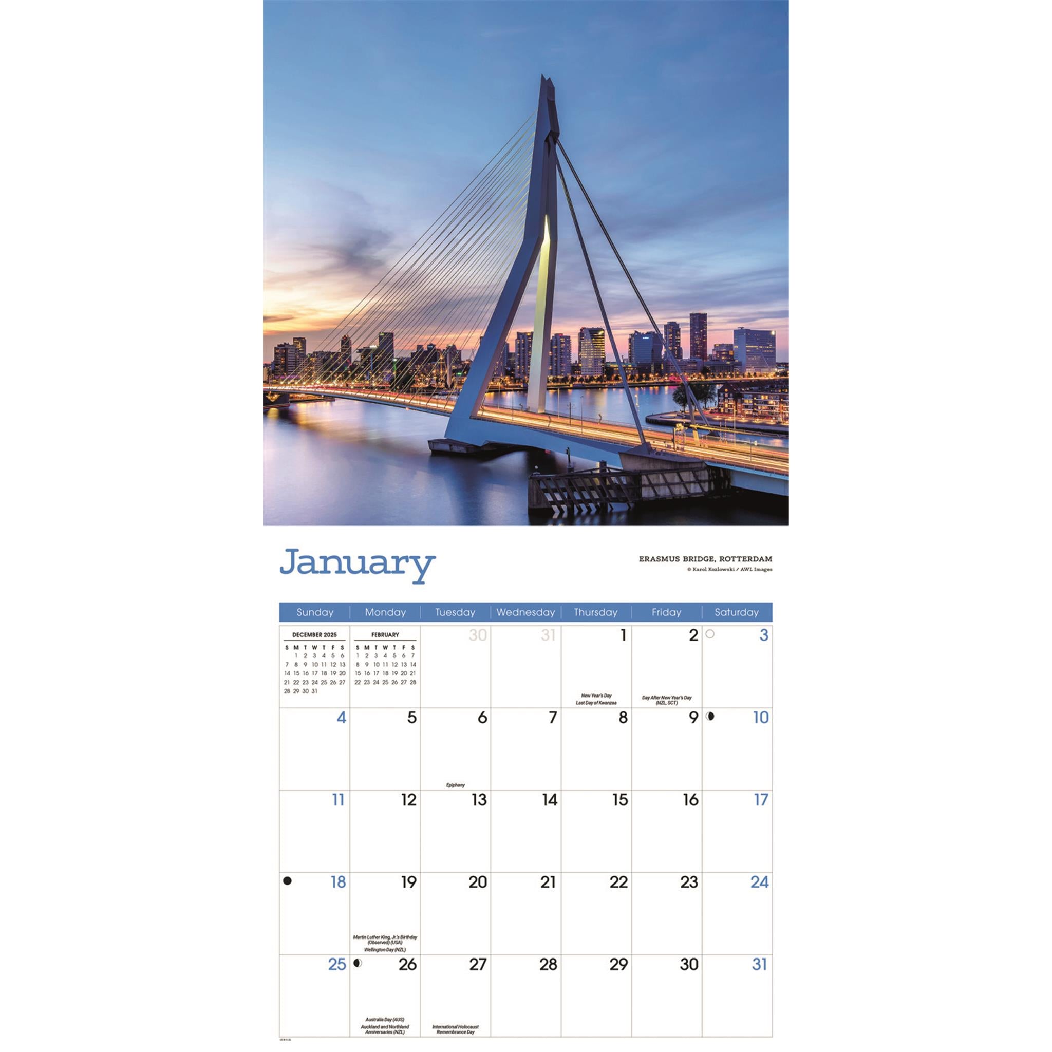 Netherlands 2026 Wall Calendar