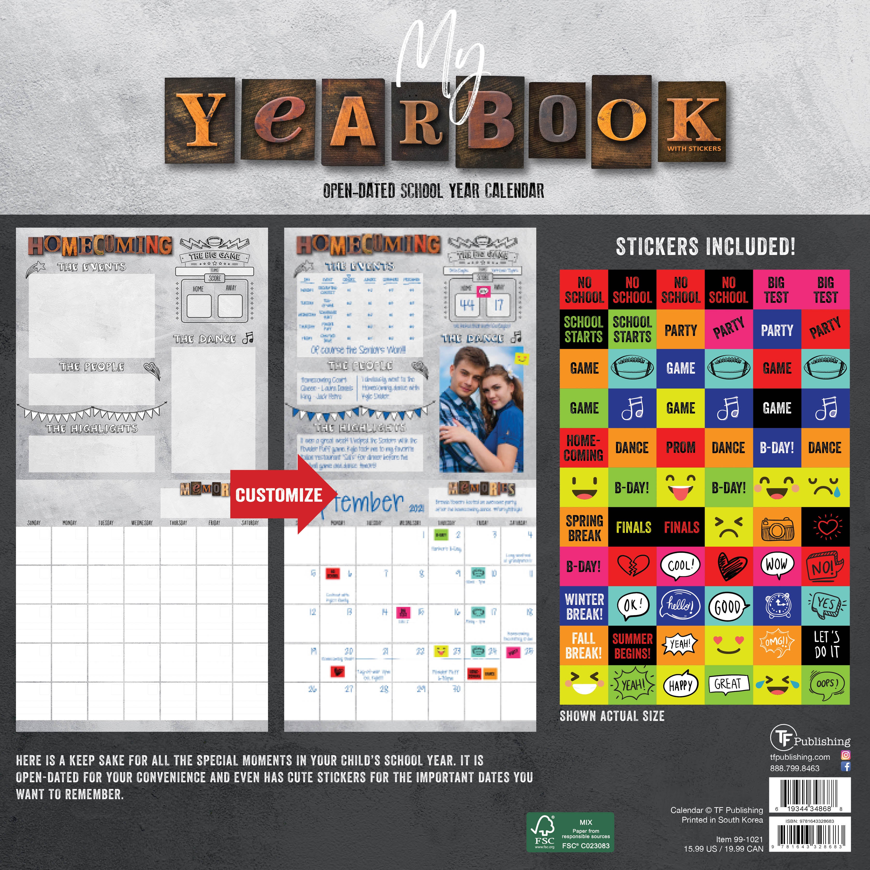 My Year Book Undated Wall Calendar - Online Only