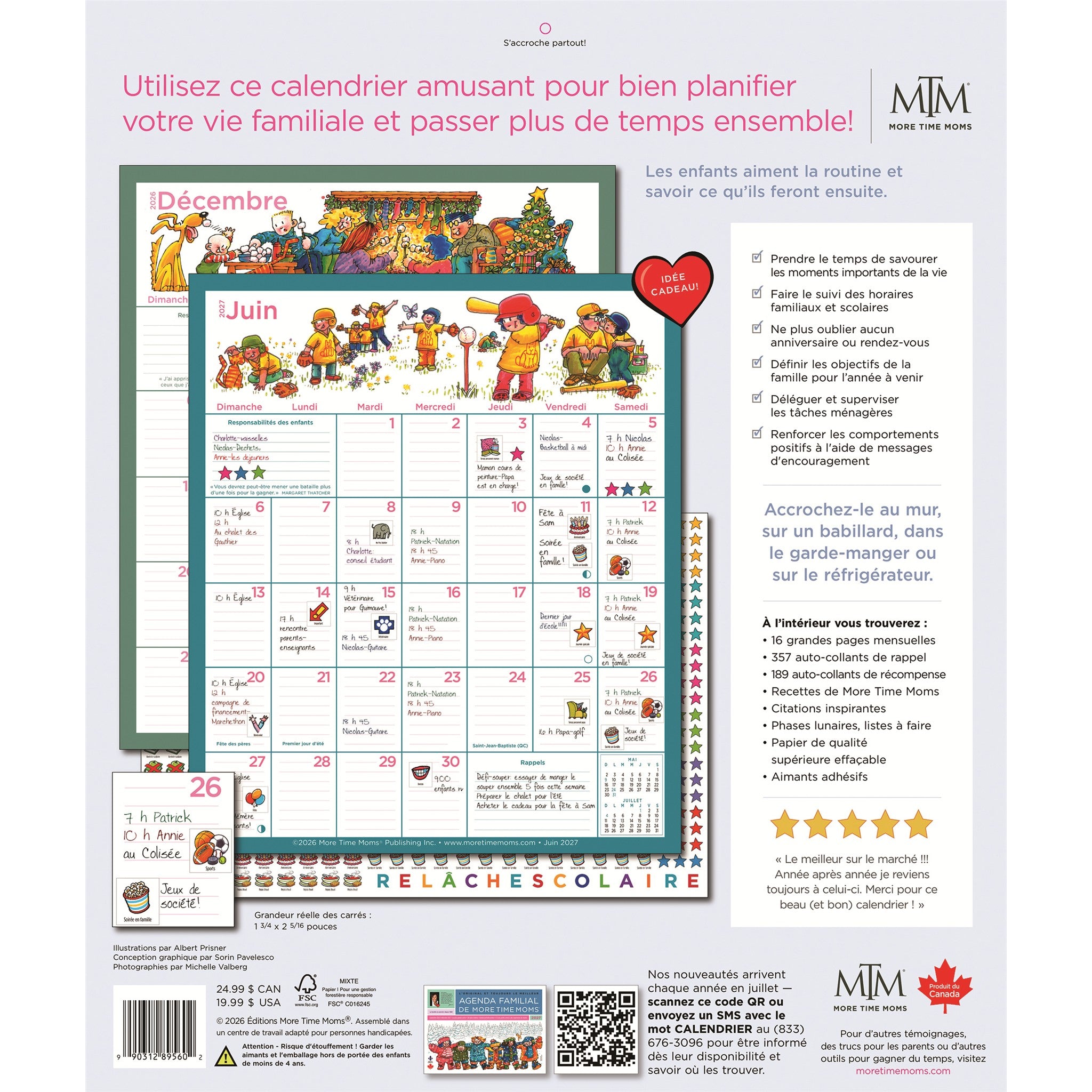Memo Frigo 2027 Calendrier Mural (French)