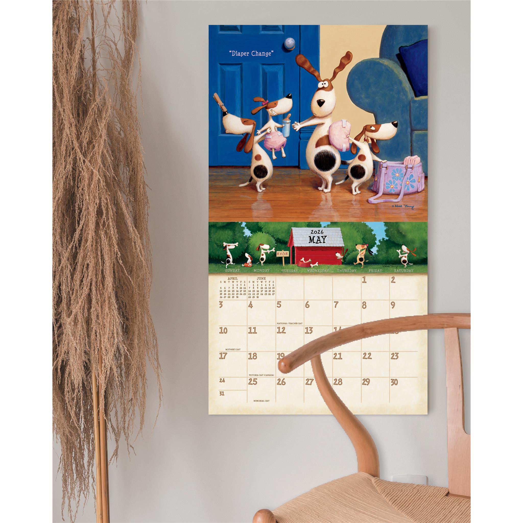 Calendrier mural de luxe A Dogs Life 2026