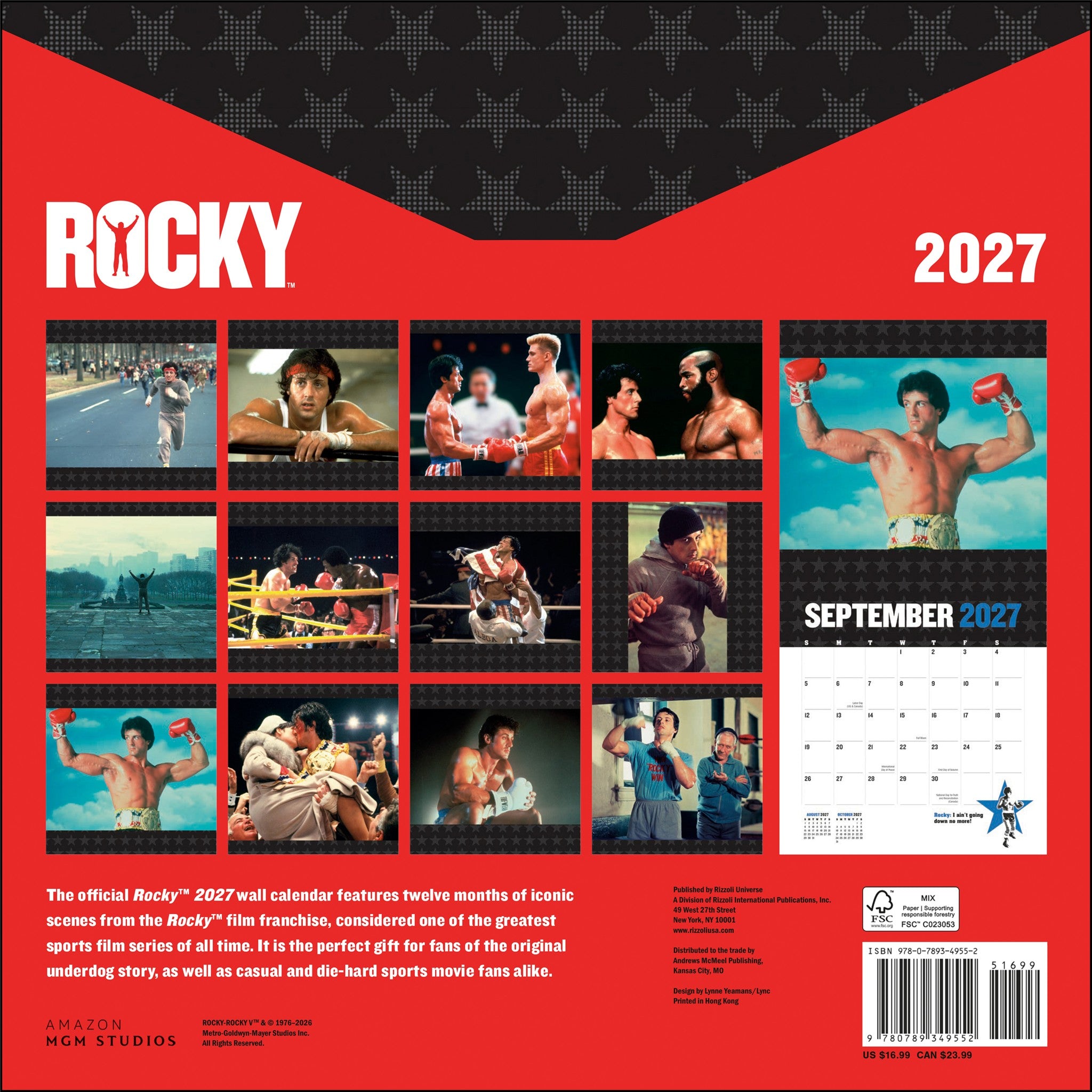 Calendrier mural Rocky 2027 - En ligne uniquement