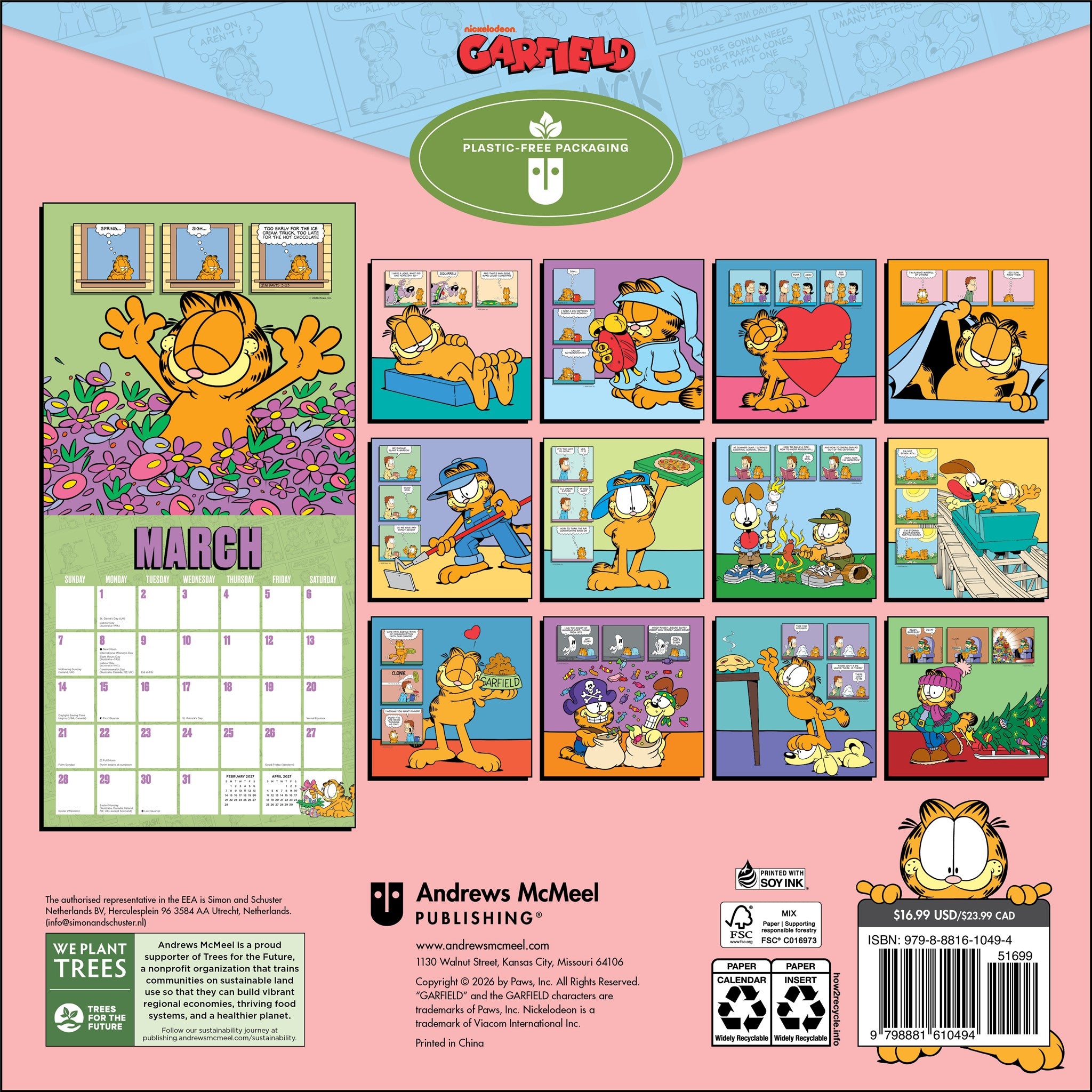 Calendrier mural Garfield 2027