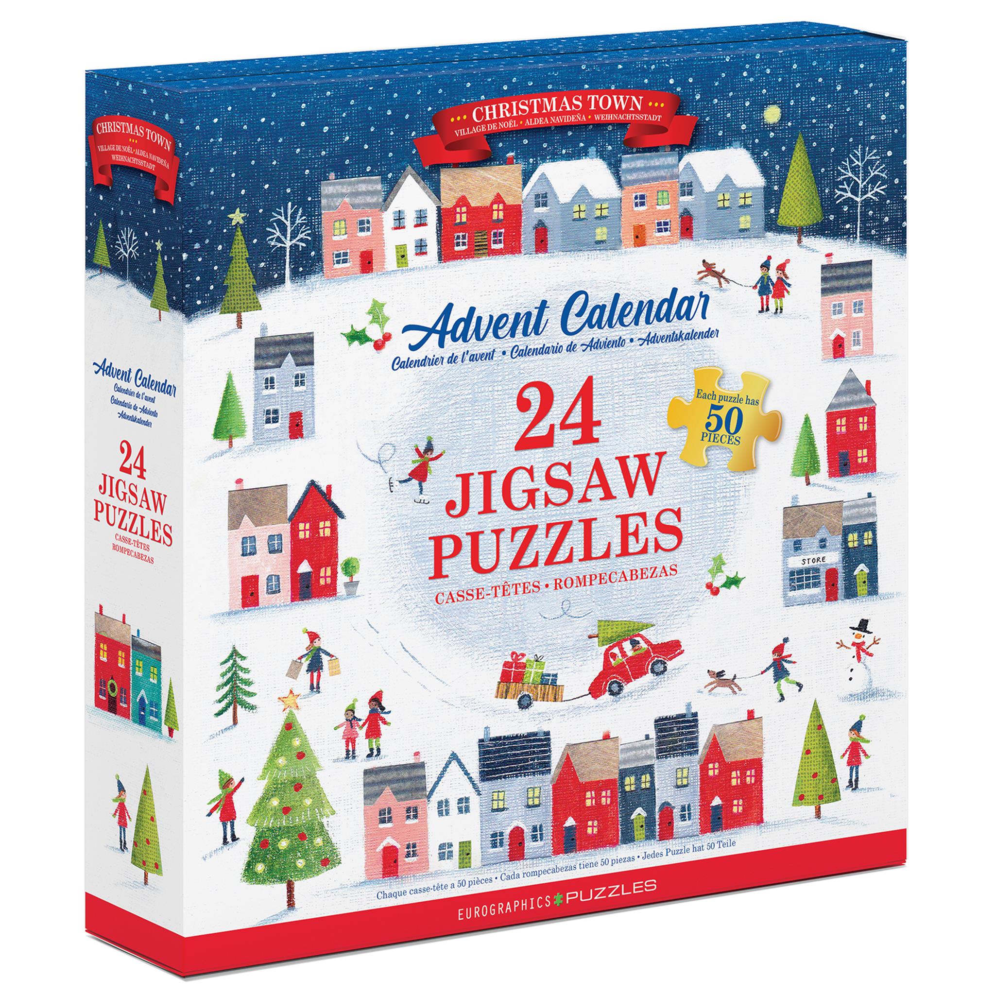 Calendrier de l'Avent Christmas Town II (24 puzzles de 50 pièces)