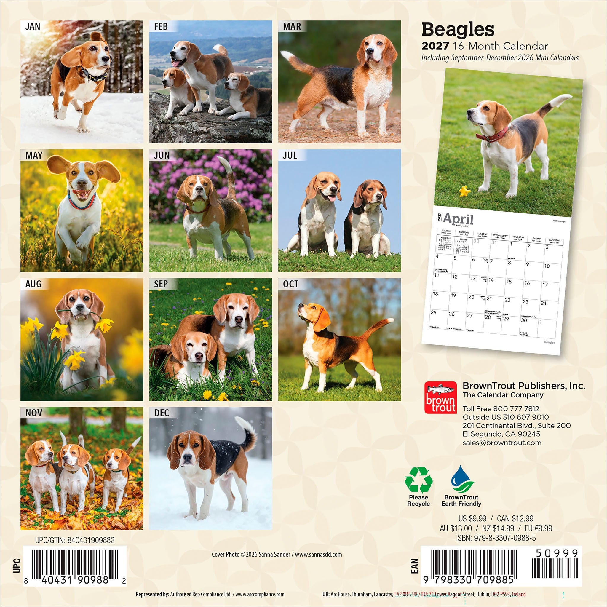 Beagles 2027 Mini Calendar
