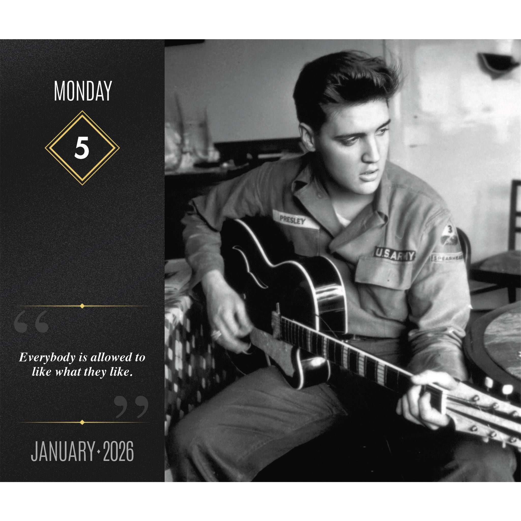 Calendrier Elvis Presley 2026