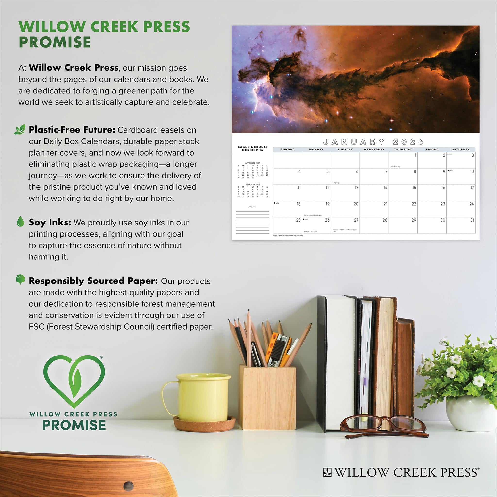 Calendrier panoramique astronomique 2026 (format slim) - Disponible uniquement en ligne