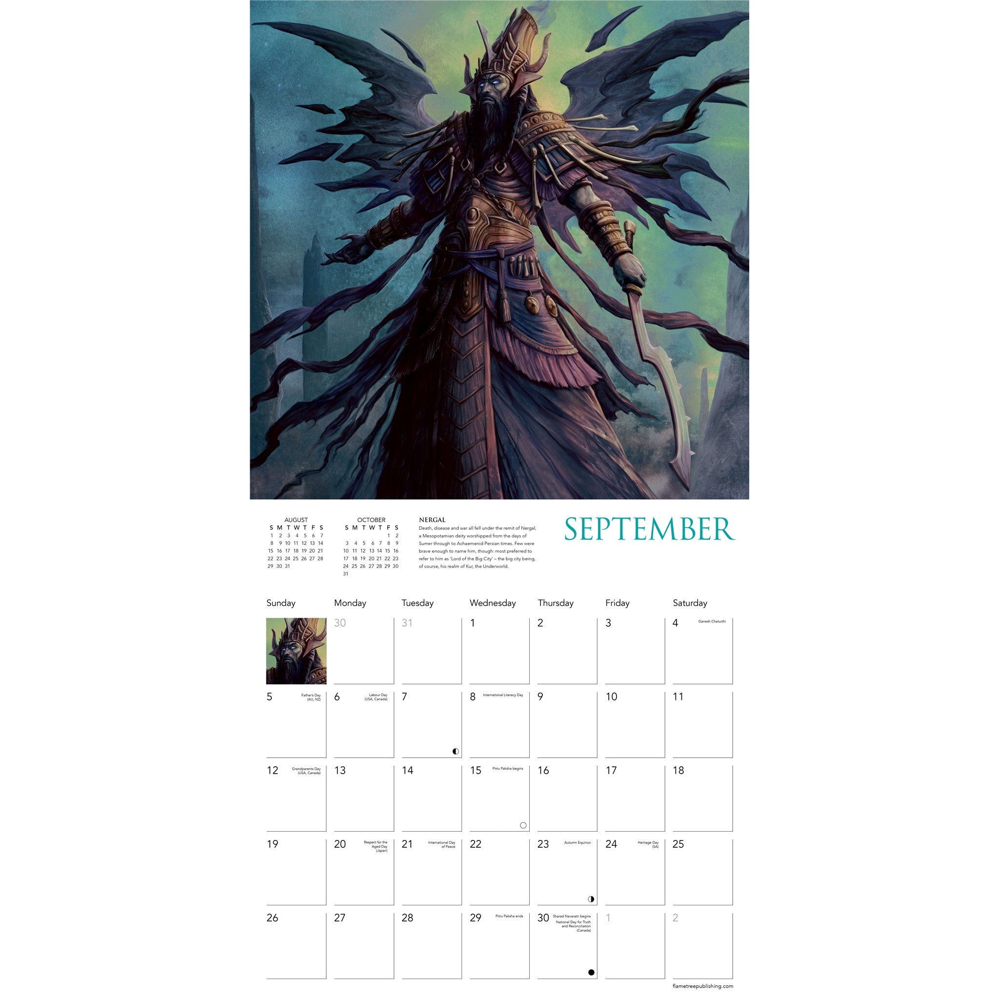 Dark Gods of the Underworld 2027 Wall Calendar - Online Only