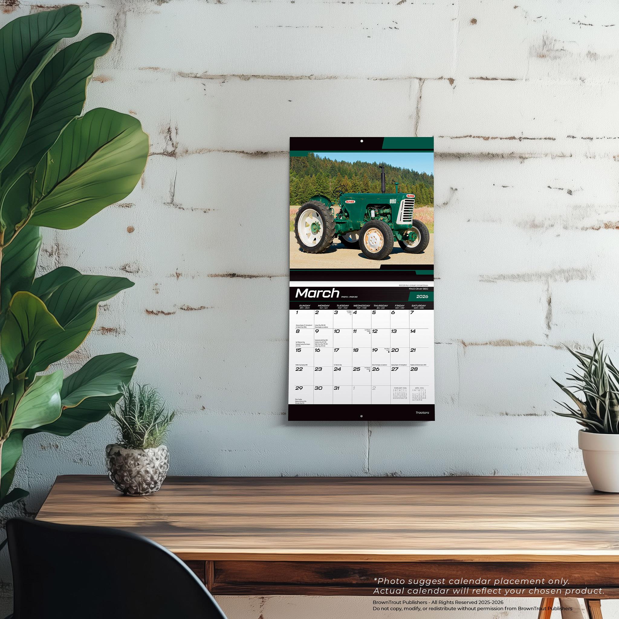 Tractors 2026 Mini Calendar