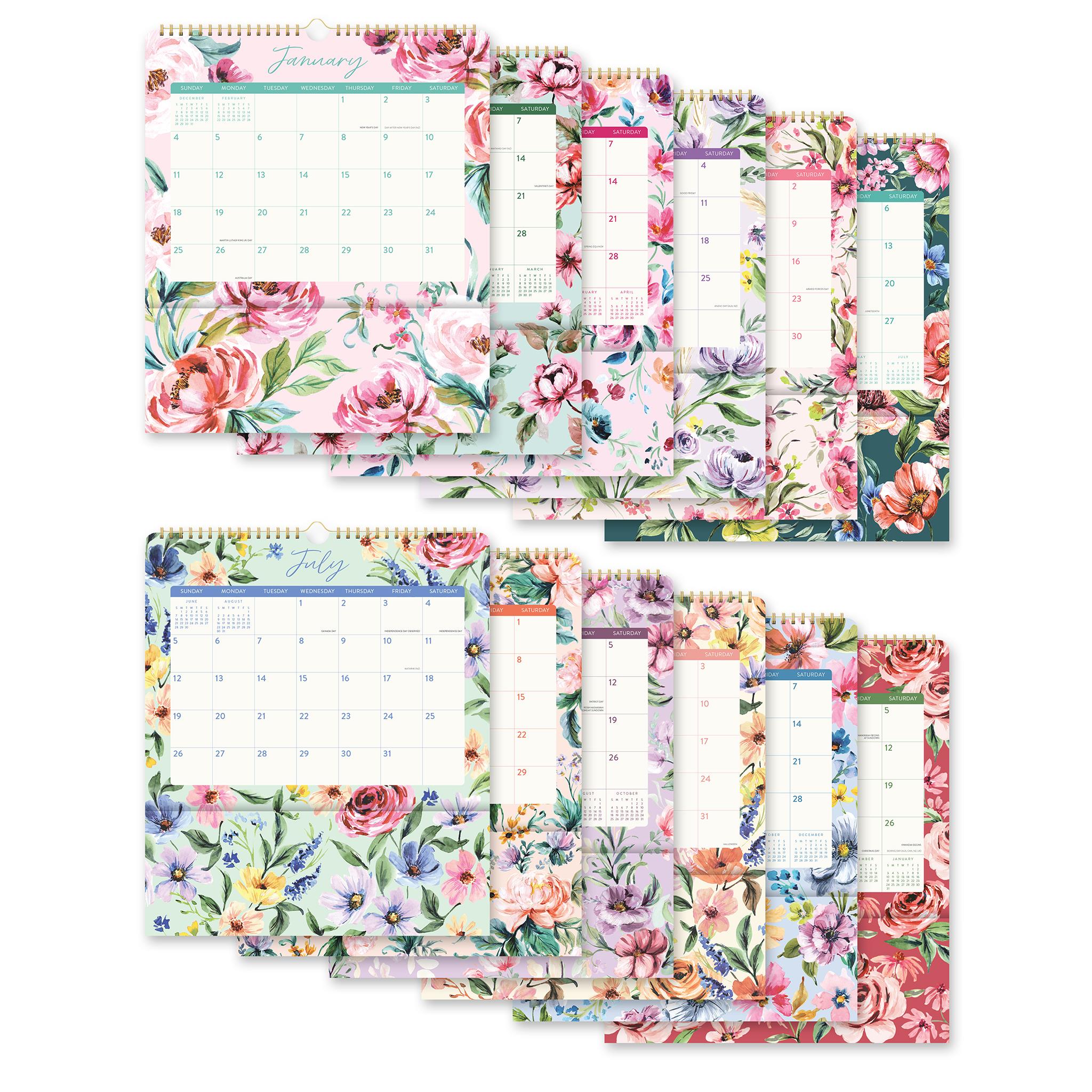 Calendrier mural Bella Flora Pockets Plus 2026